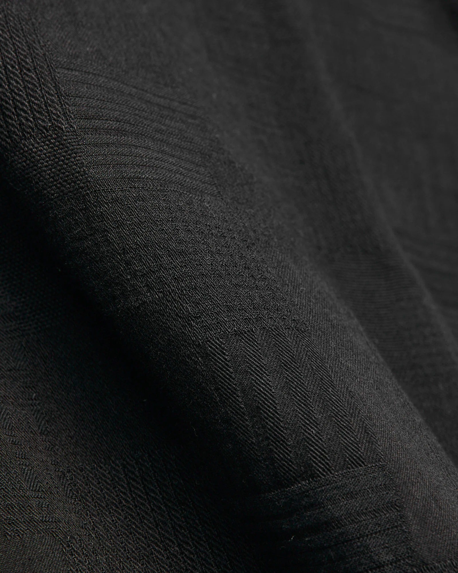Jacquard Boro Patchwork Button Up Shirt in Double Black - Image 2