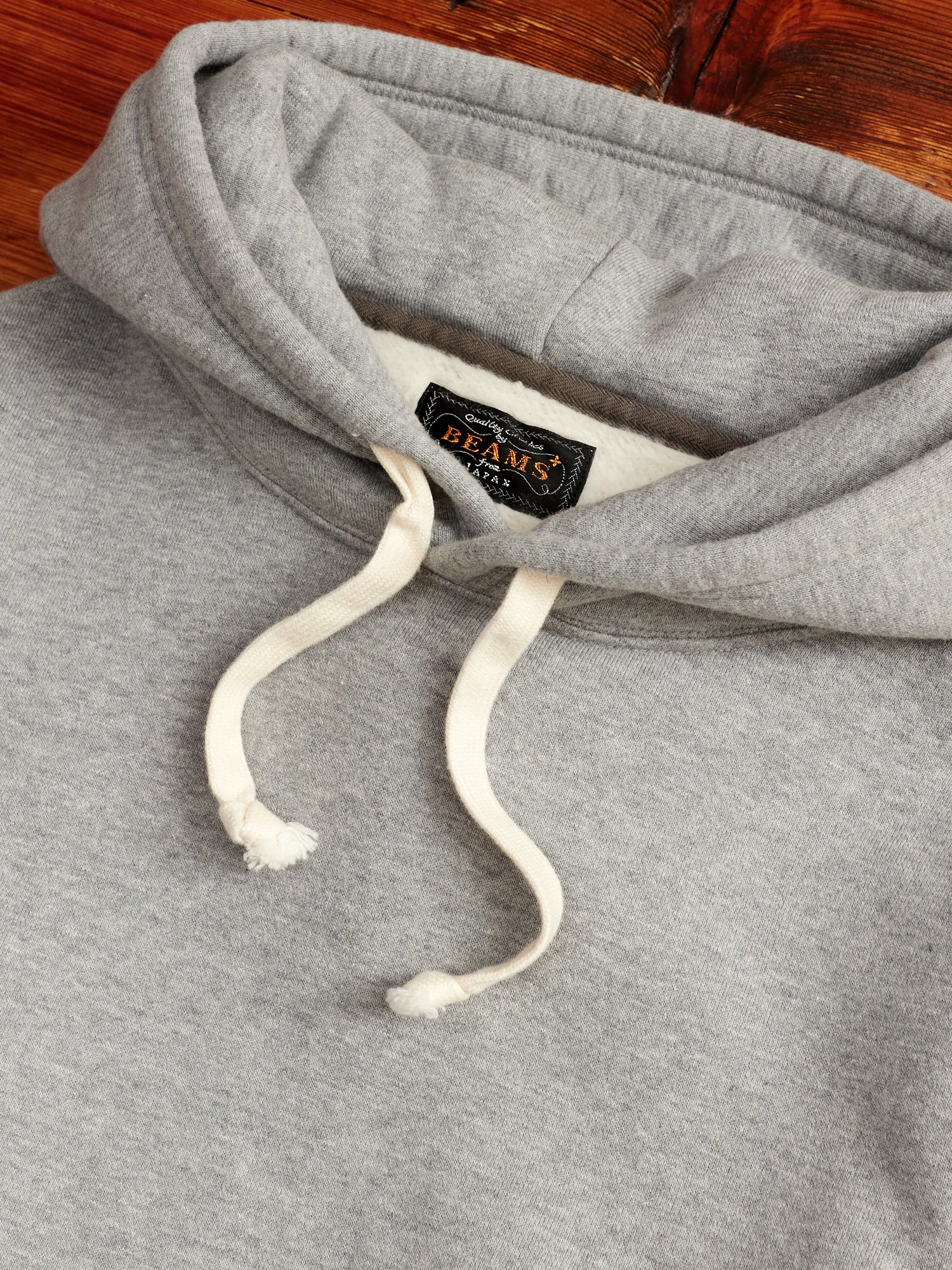 Japan-Made Fleece Hoodie in Heather Grey - Image 3
