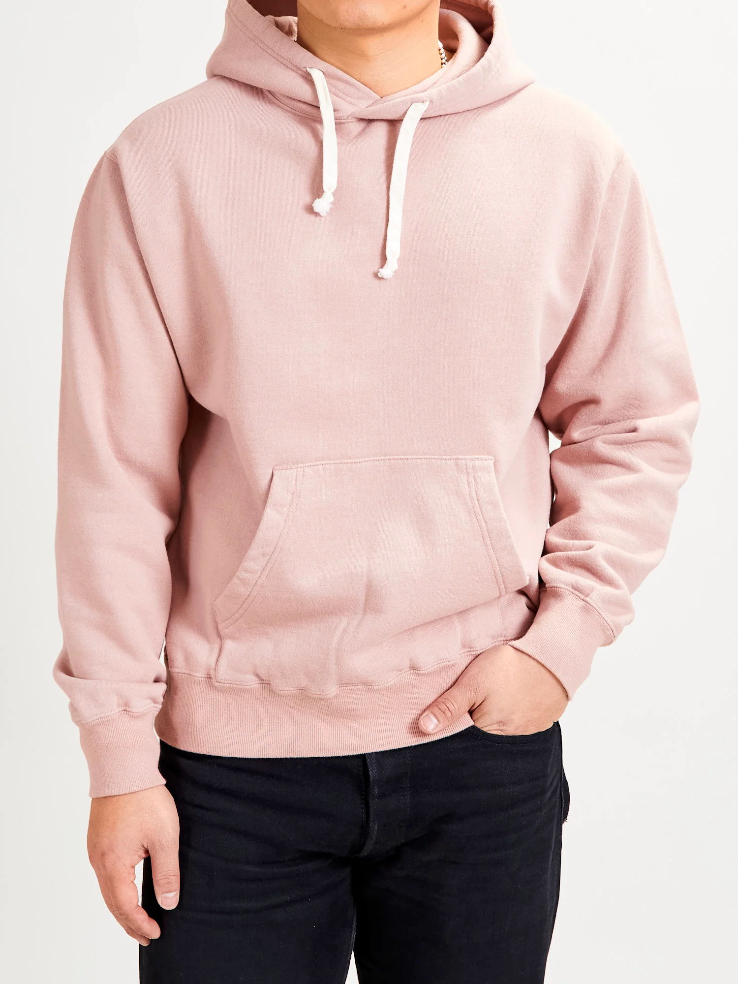 Japan-Made Fleece Hoodie in Pink - Image 2
