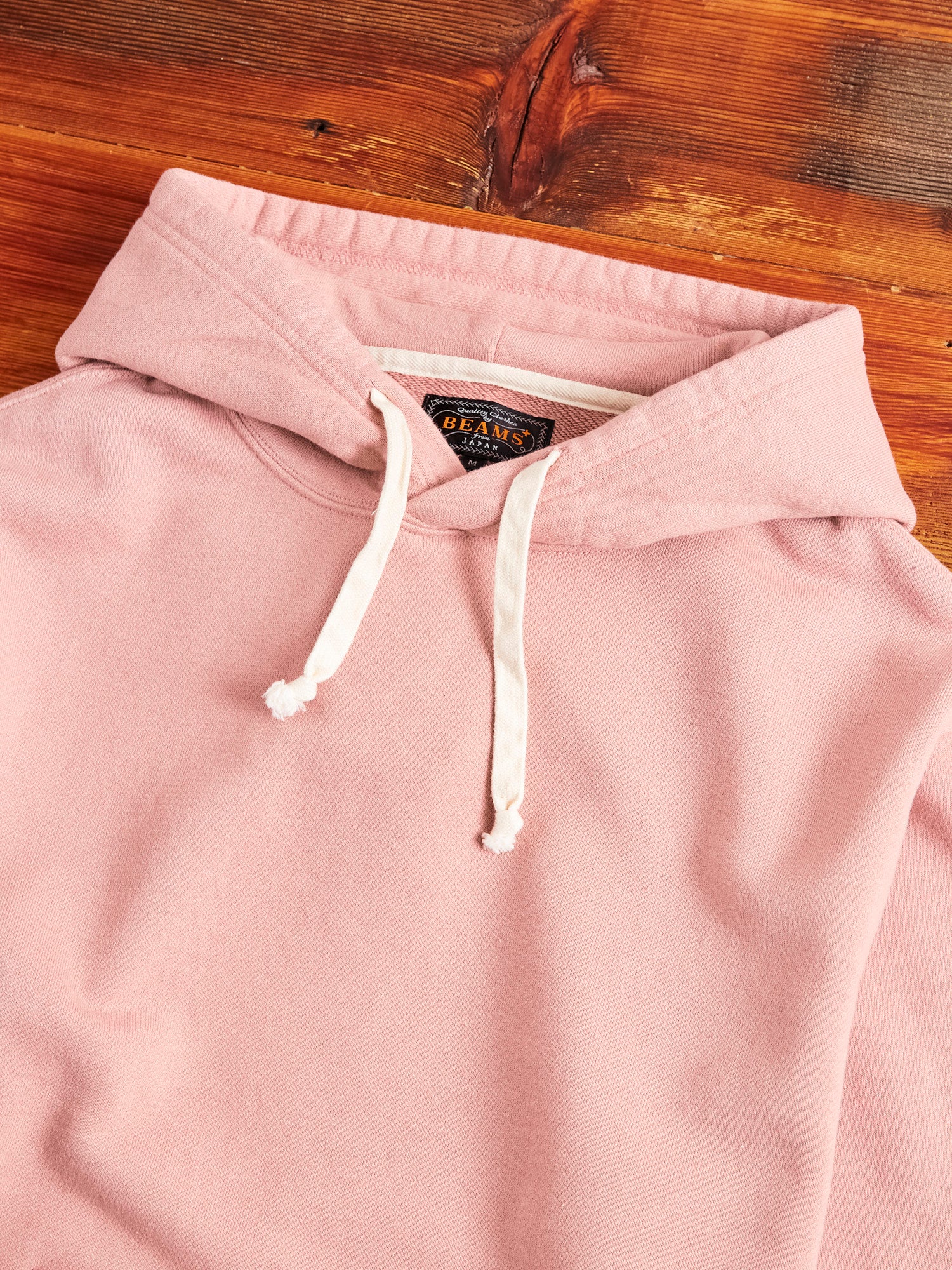 Japan-Made Fleece Hoodie in Pink - Image 3
