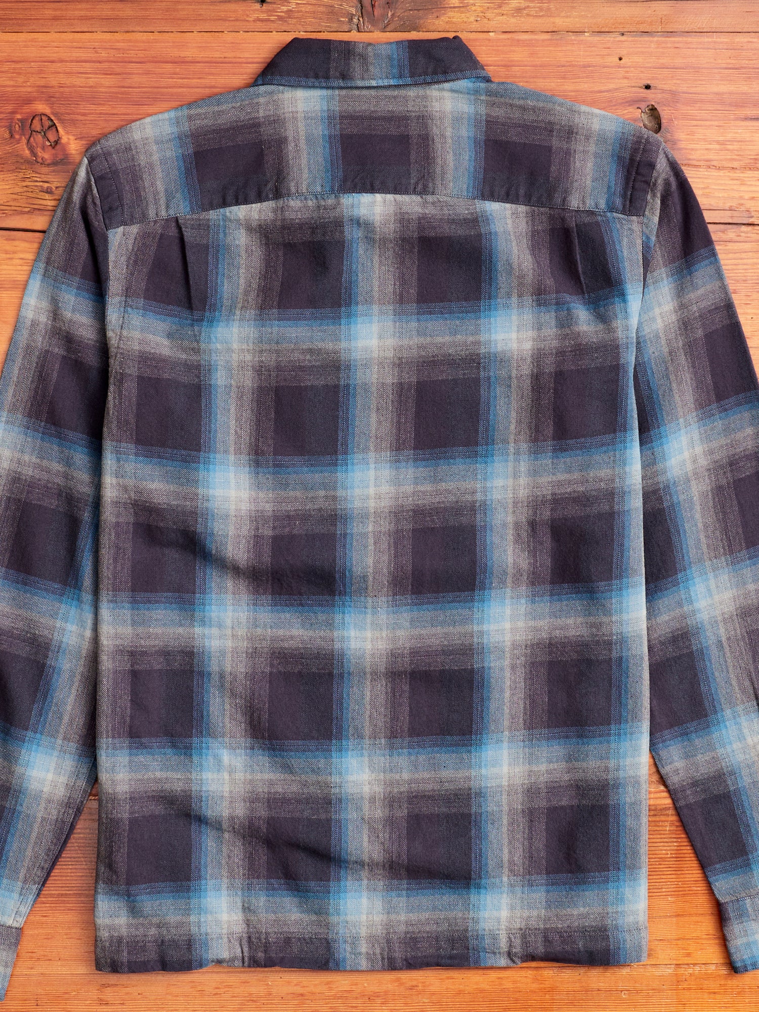 Jaspé Twill Camp Workshirt in Black/Blue - Image 10