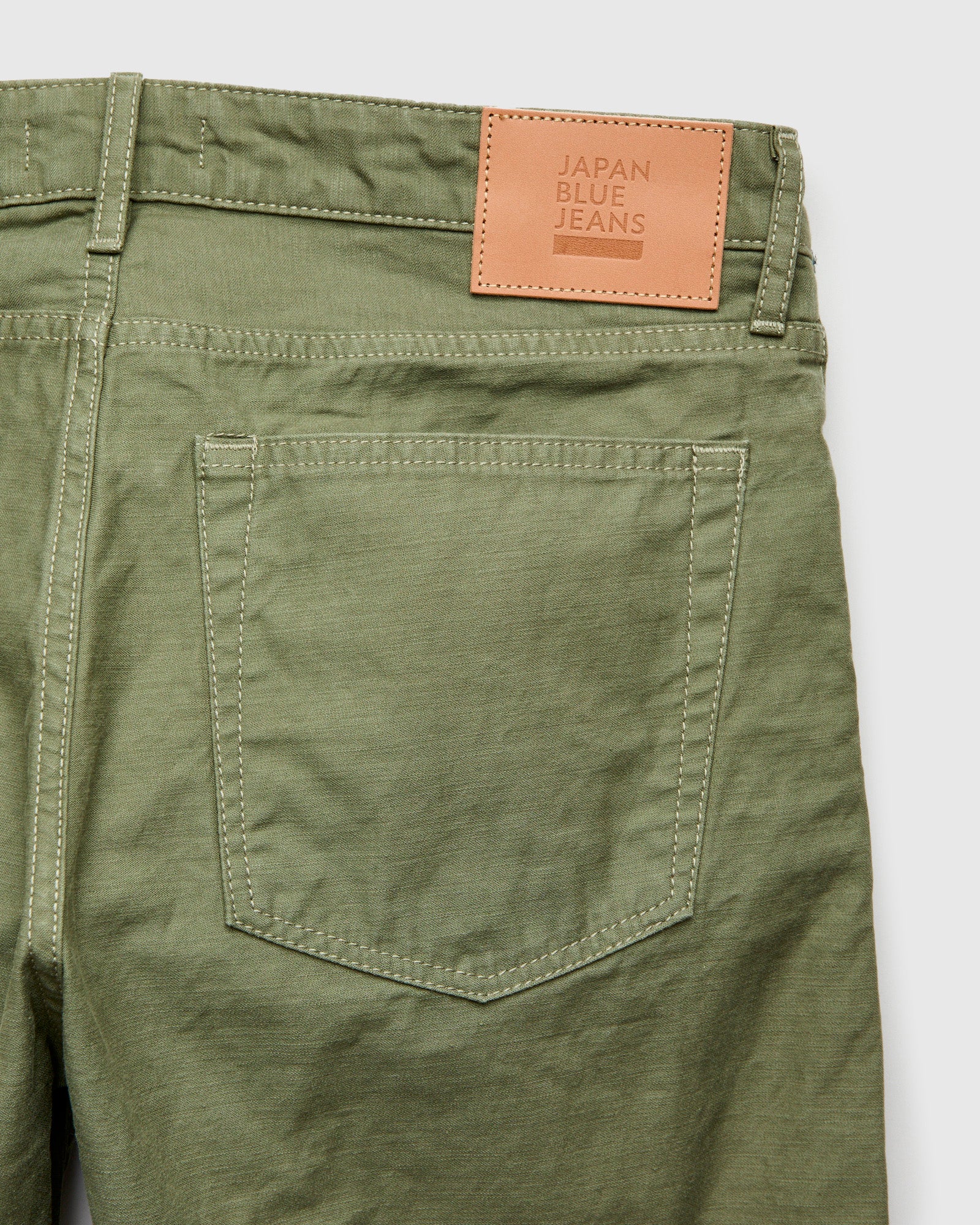 JBPT1310 Olive Satin Five Pocket Pant - Straight Tapered Fit - Image 3