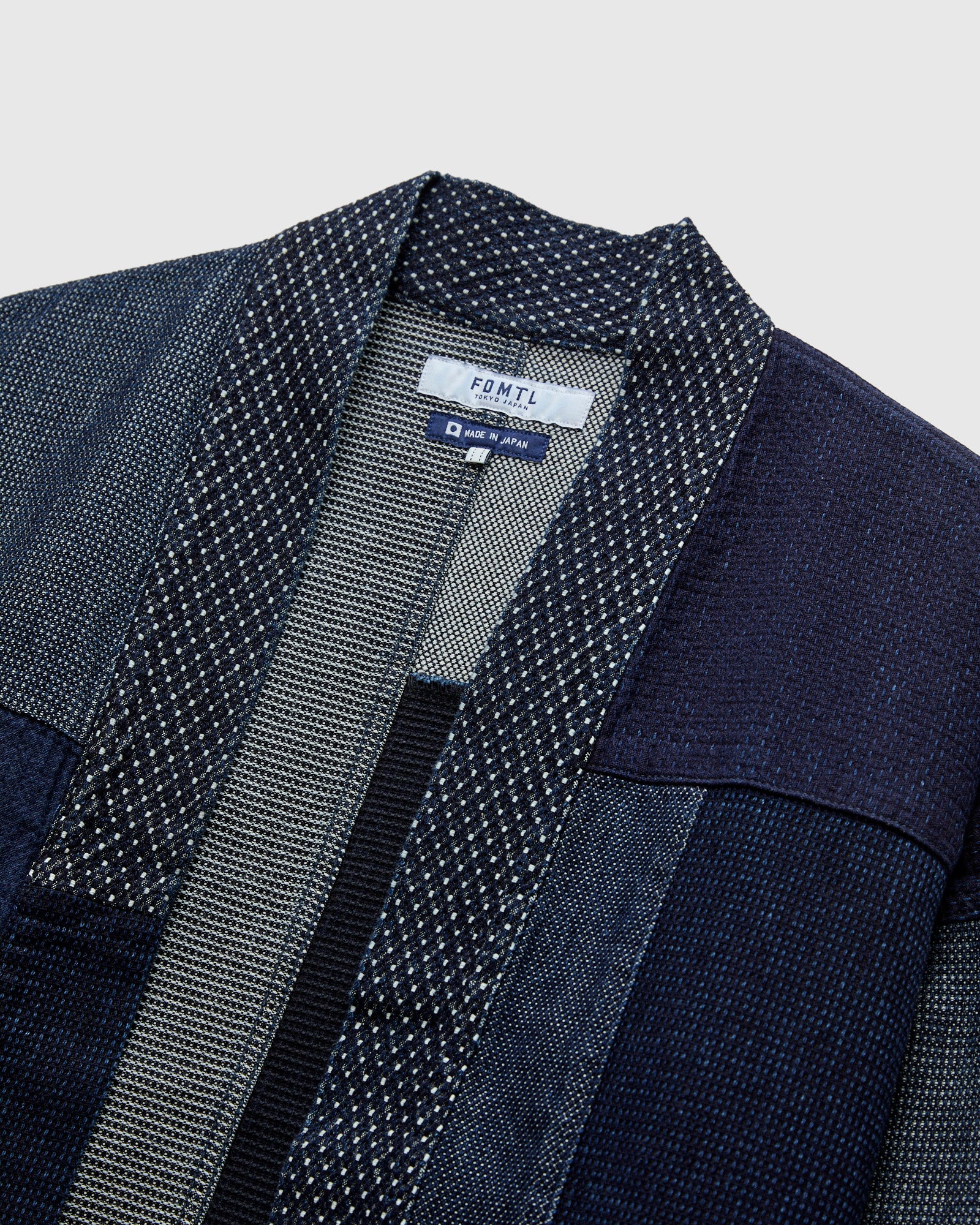 Patchwork Haori Jacket in Indigo Rinse - Image 3