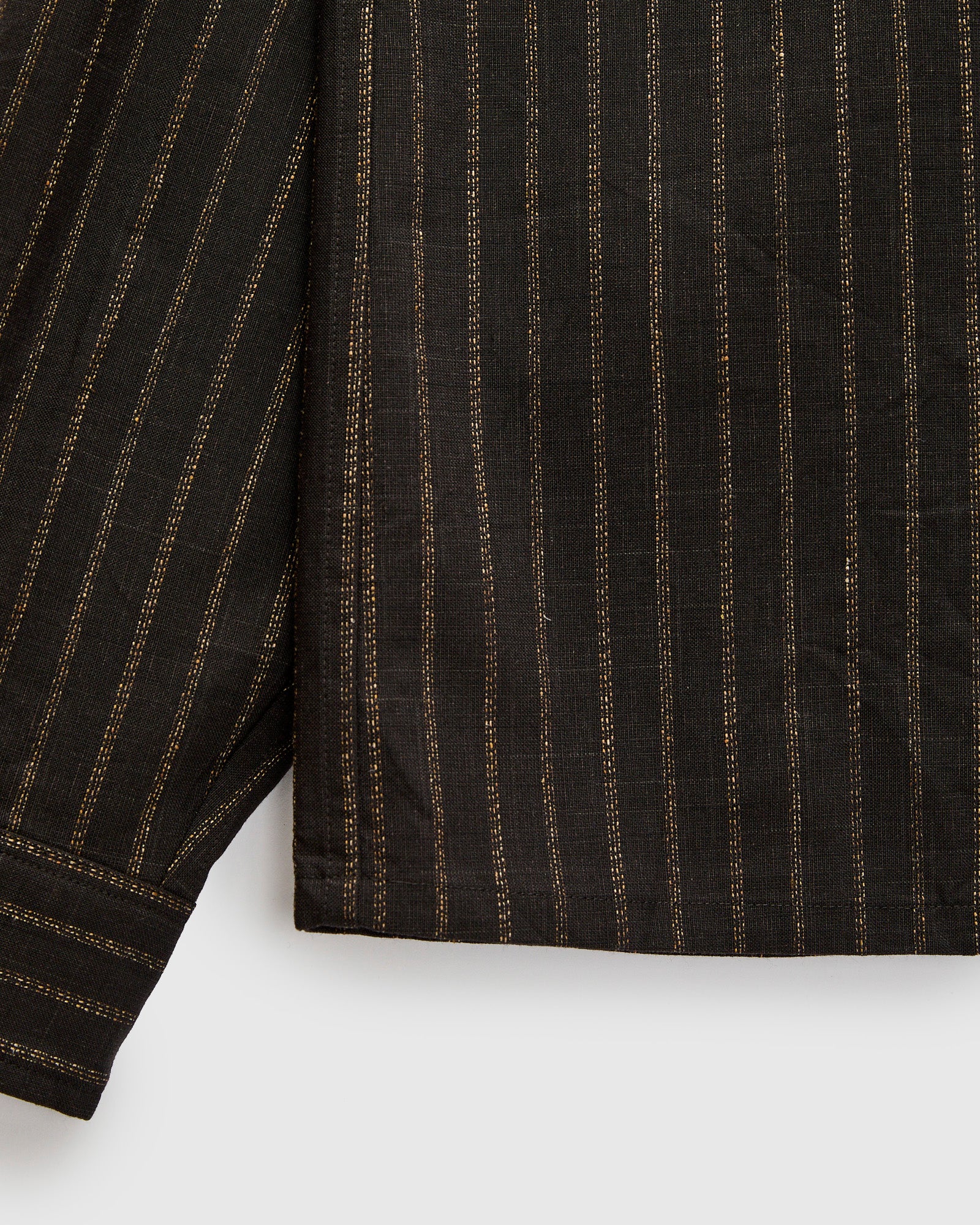 Keesey Shirt Stripes LS in Black - Image 7