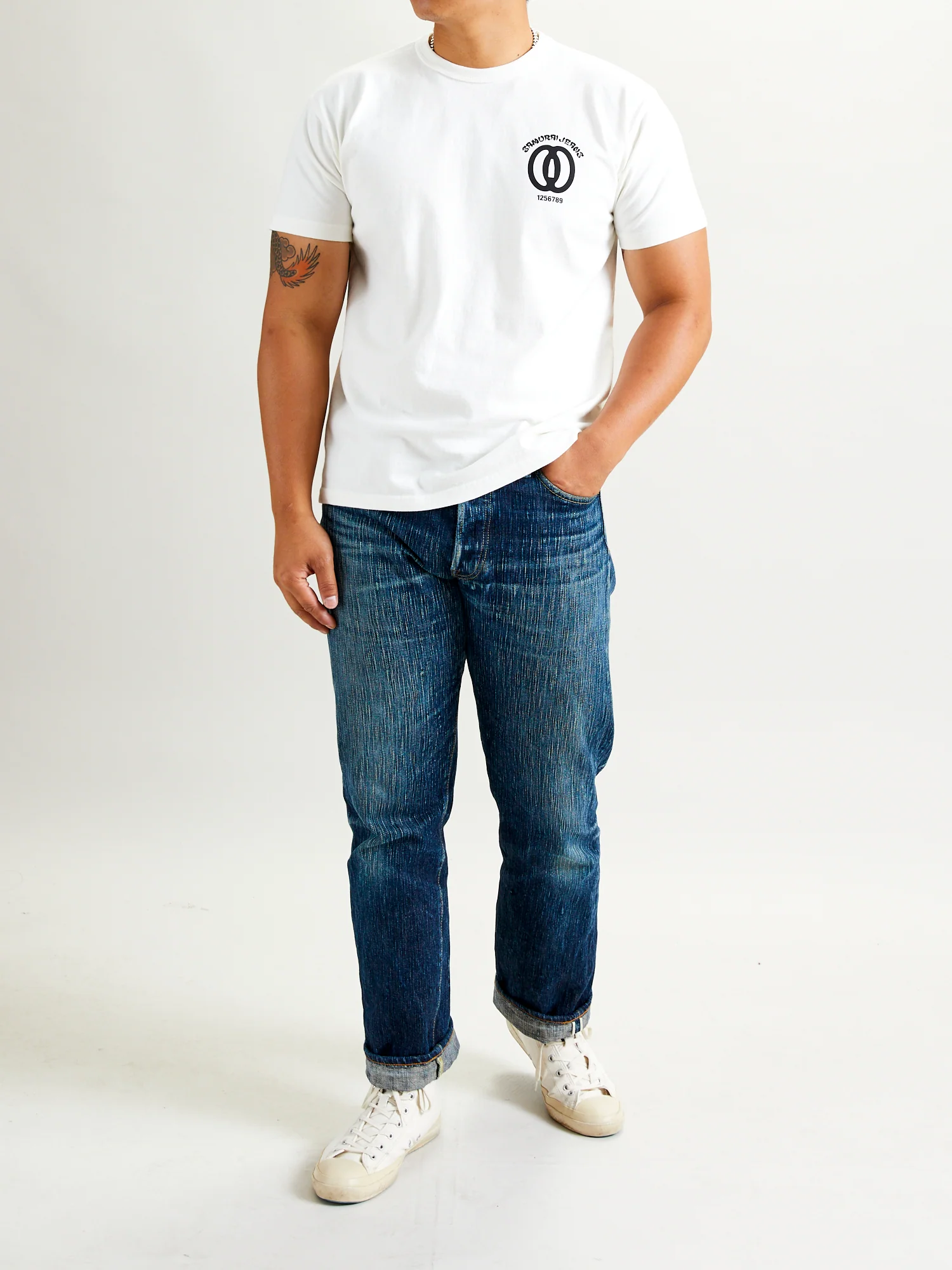 "Ken & Mary" Heavyweight T-Shirt in White - Image 10