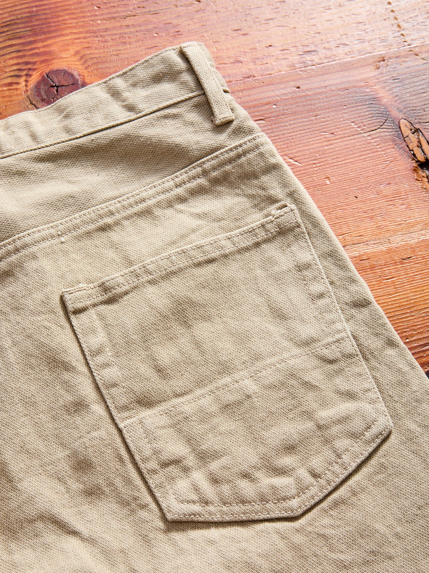 Khaki Broken 13oz RF Jeans - Straight Fit - Image 10