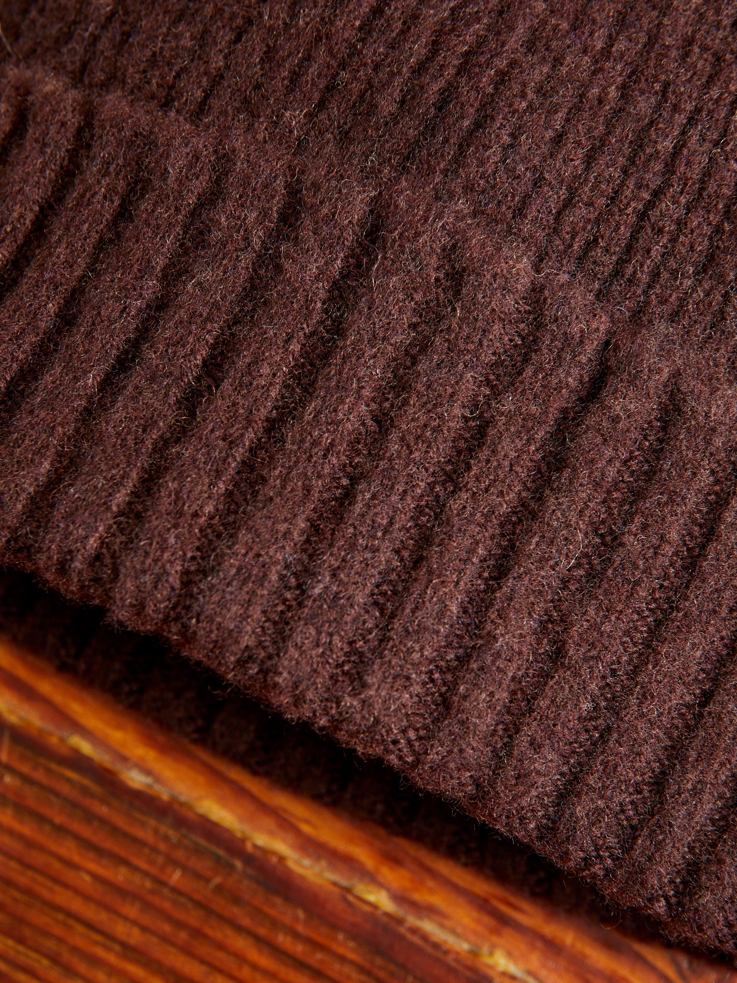 "King Jammy" Wool Beanie in Chocolate - Image 2
