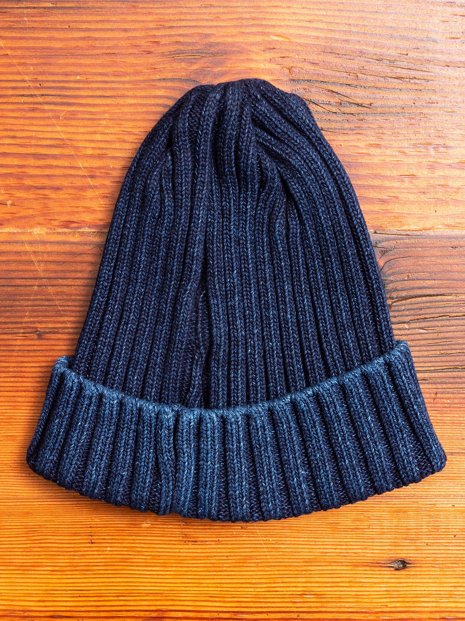 Knit Beanie in Dark Indigo - Image 4