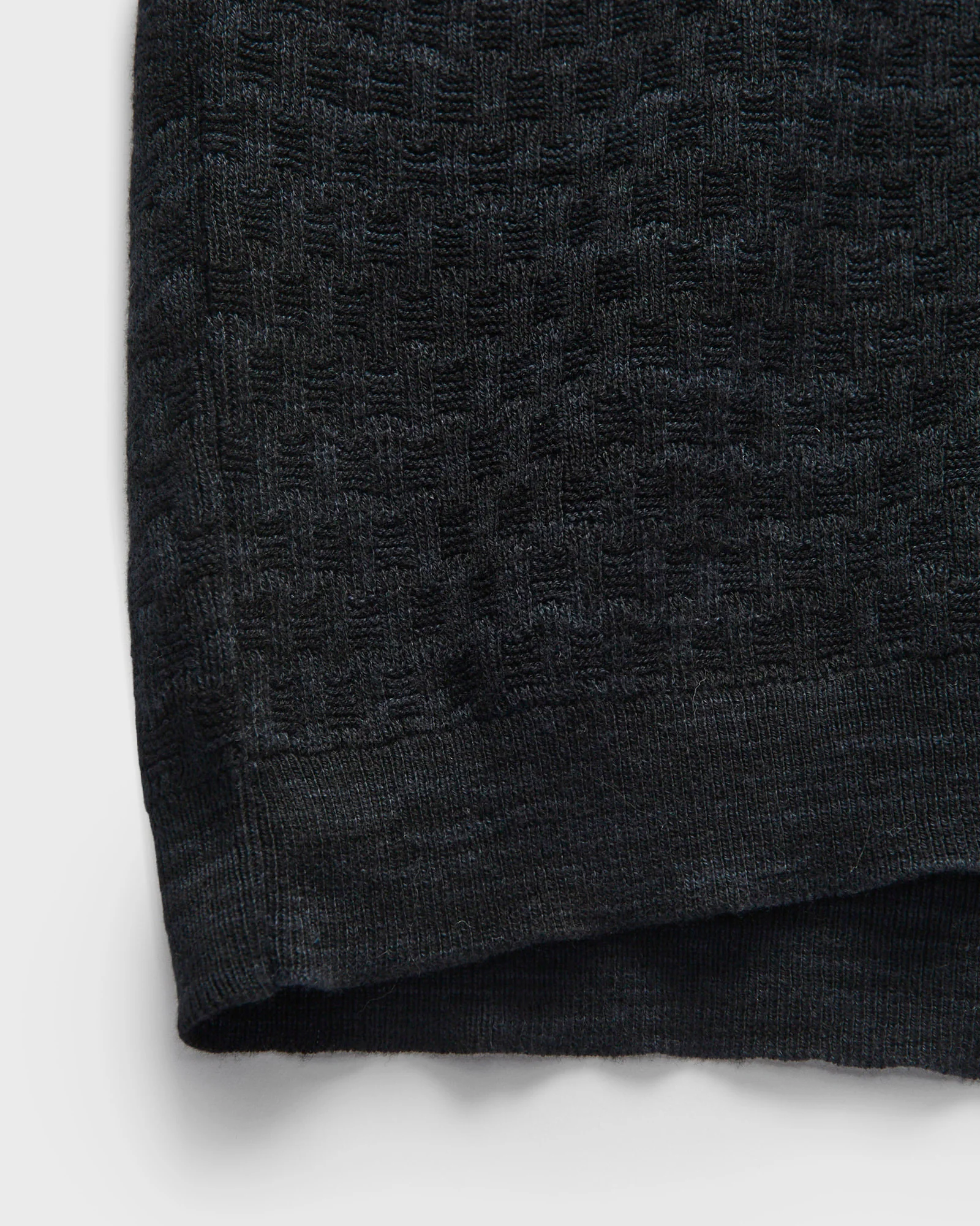 Boxweave Knit Polo in Vintage Black - Image 6