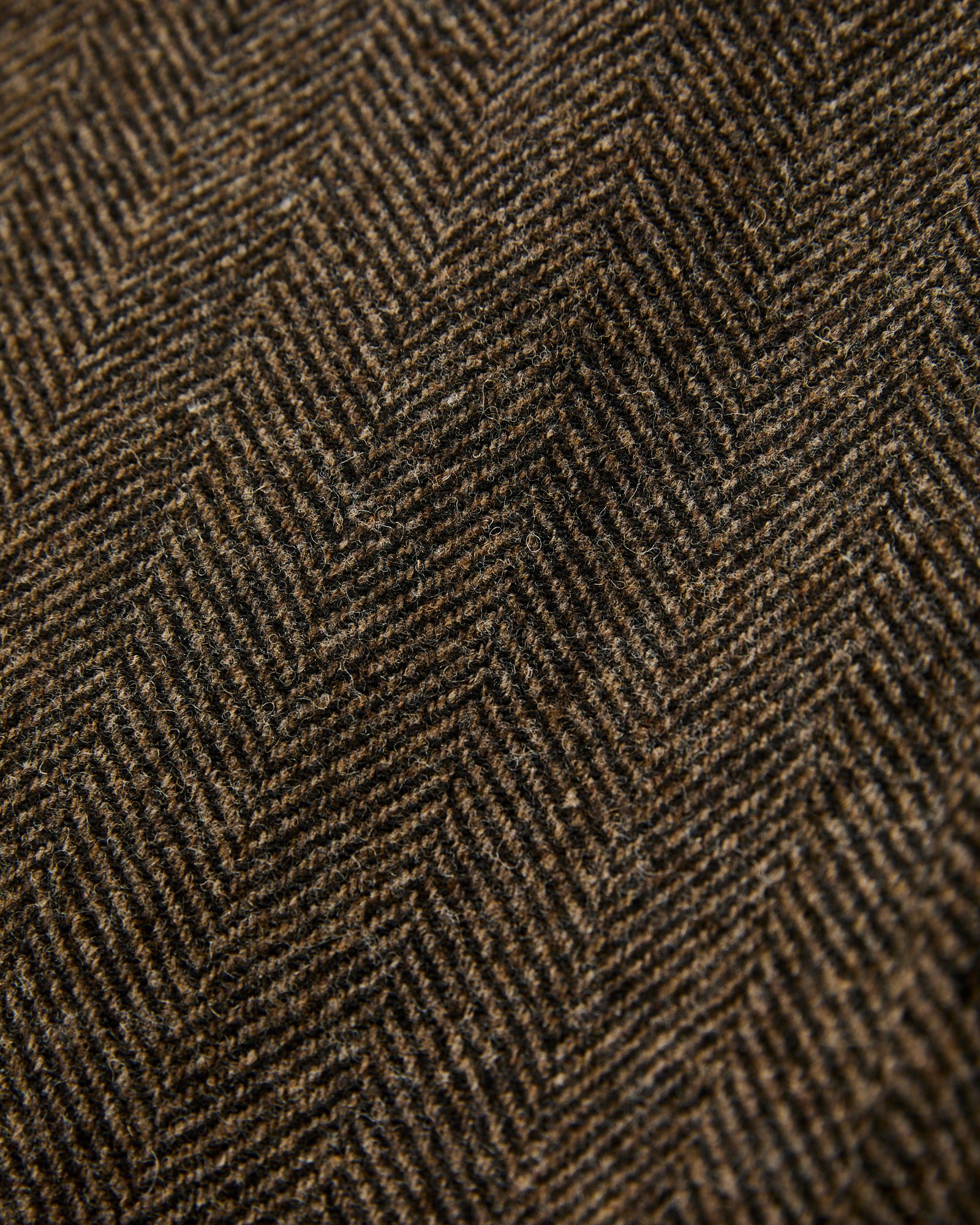 Labura Herringbone Wool Chore Coat in Brown - Image 7
