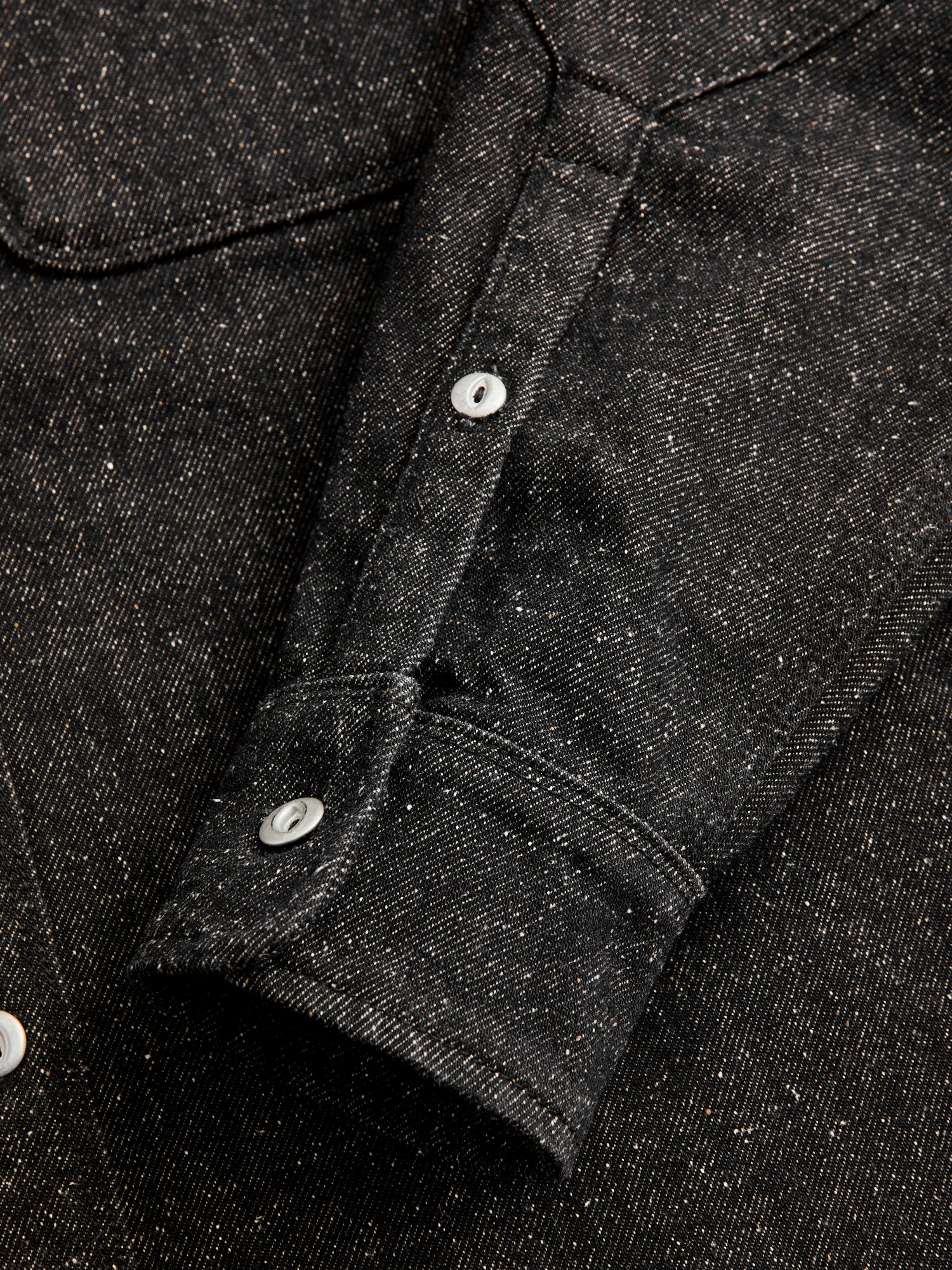 Lambert Work Shirt in Black Nep Denim - Image 7