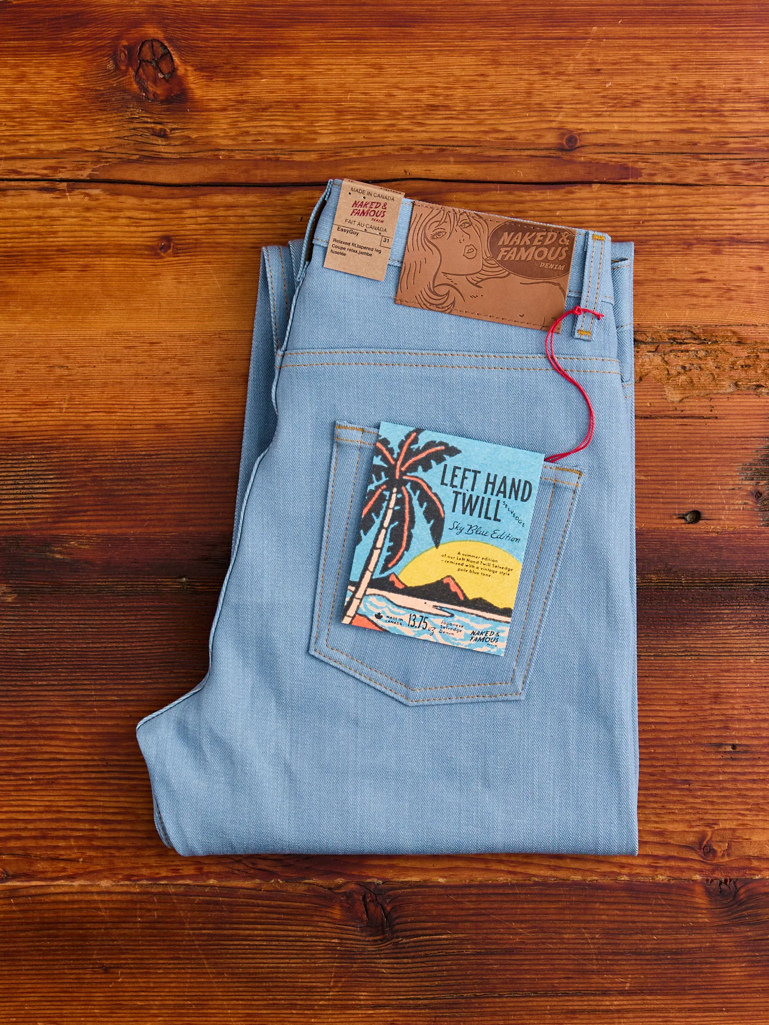 "Left Hand Twill Sky Blue" 13.75oz Selvedge Denim - Easy Guy Fit - Image 2