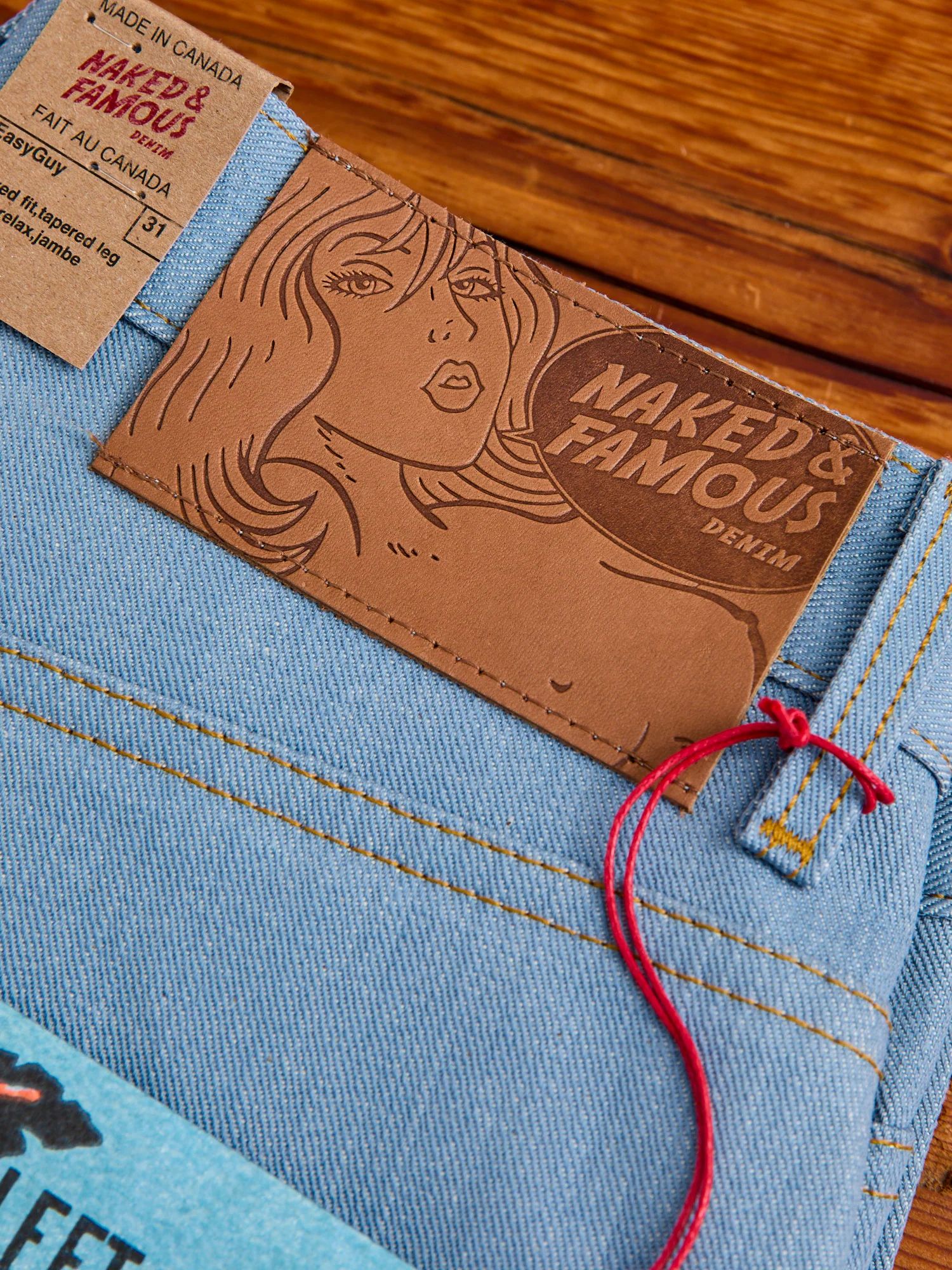"Left Hand Twill Sky Blue" 13.75oz Selvedge Denim - Easy Guy Fit - Image 3