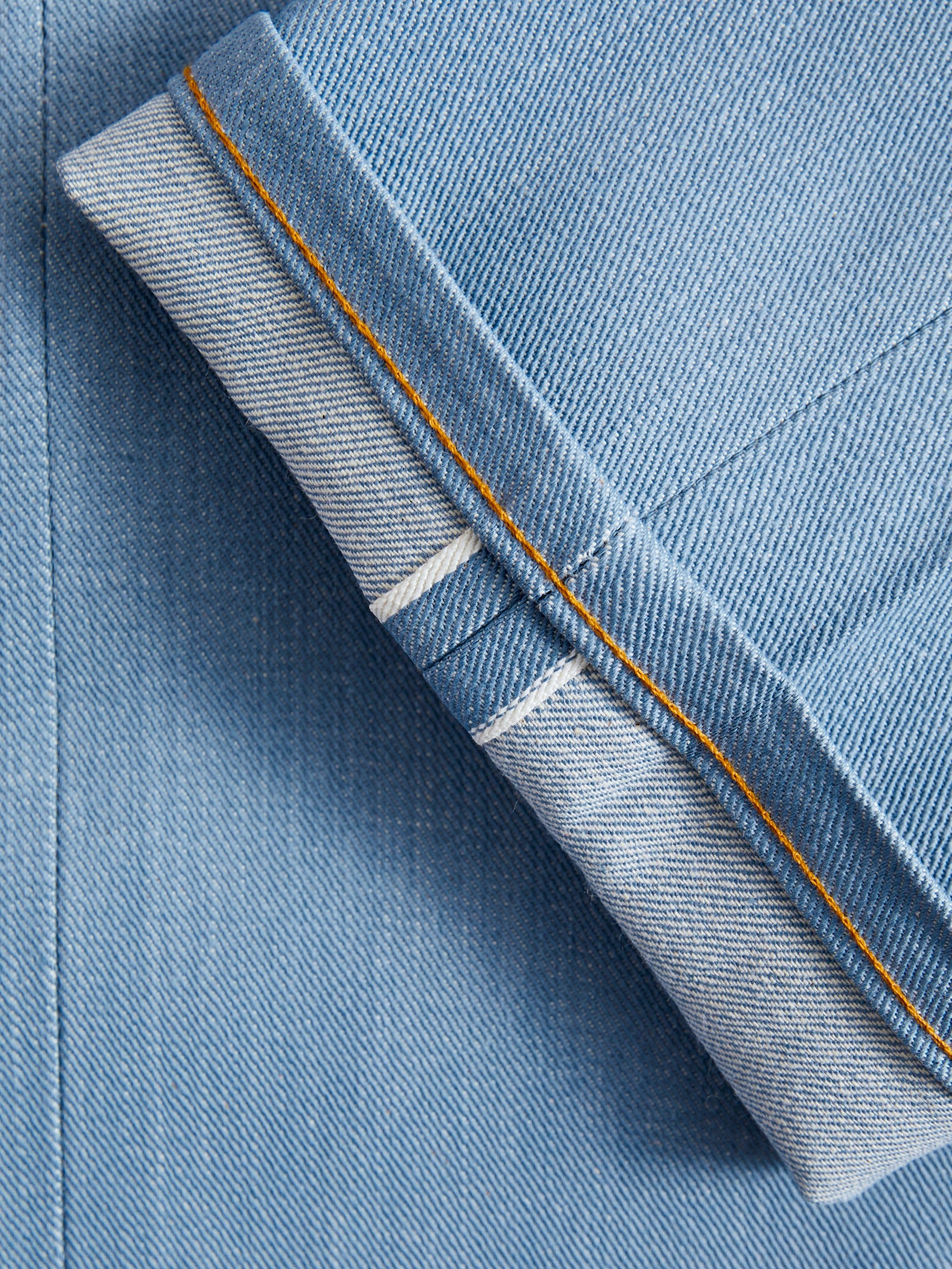 "Left Hand Twill Sky Blue" 13.75oz Selvedge Denim - Weird Guy Fit - Image 10