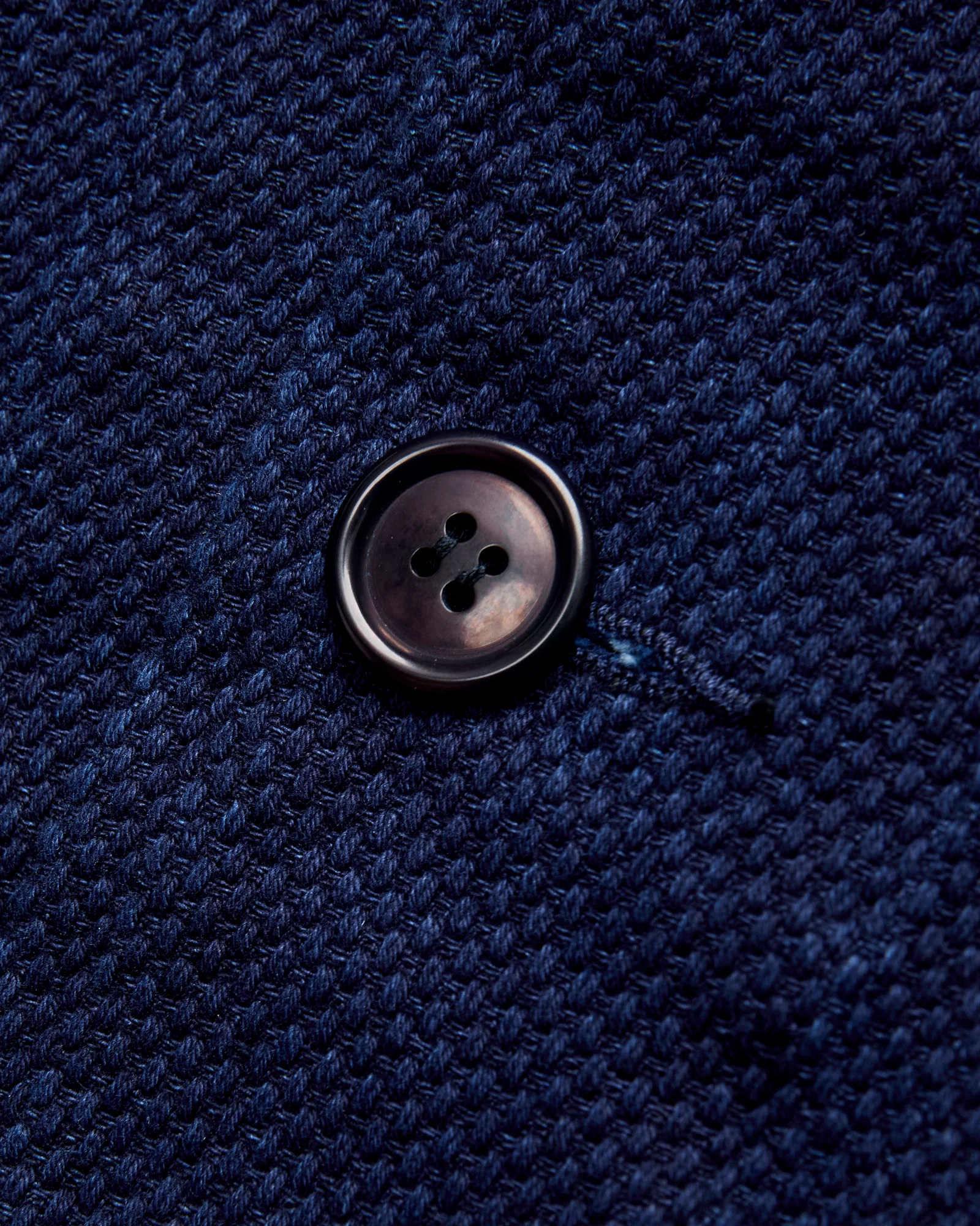 Light Sashiko Coverall Jacket in Pure Indigo - Image 6