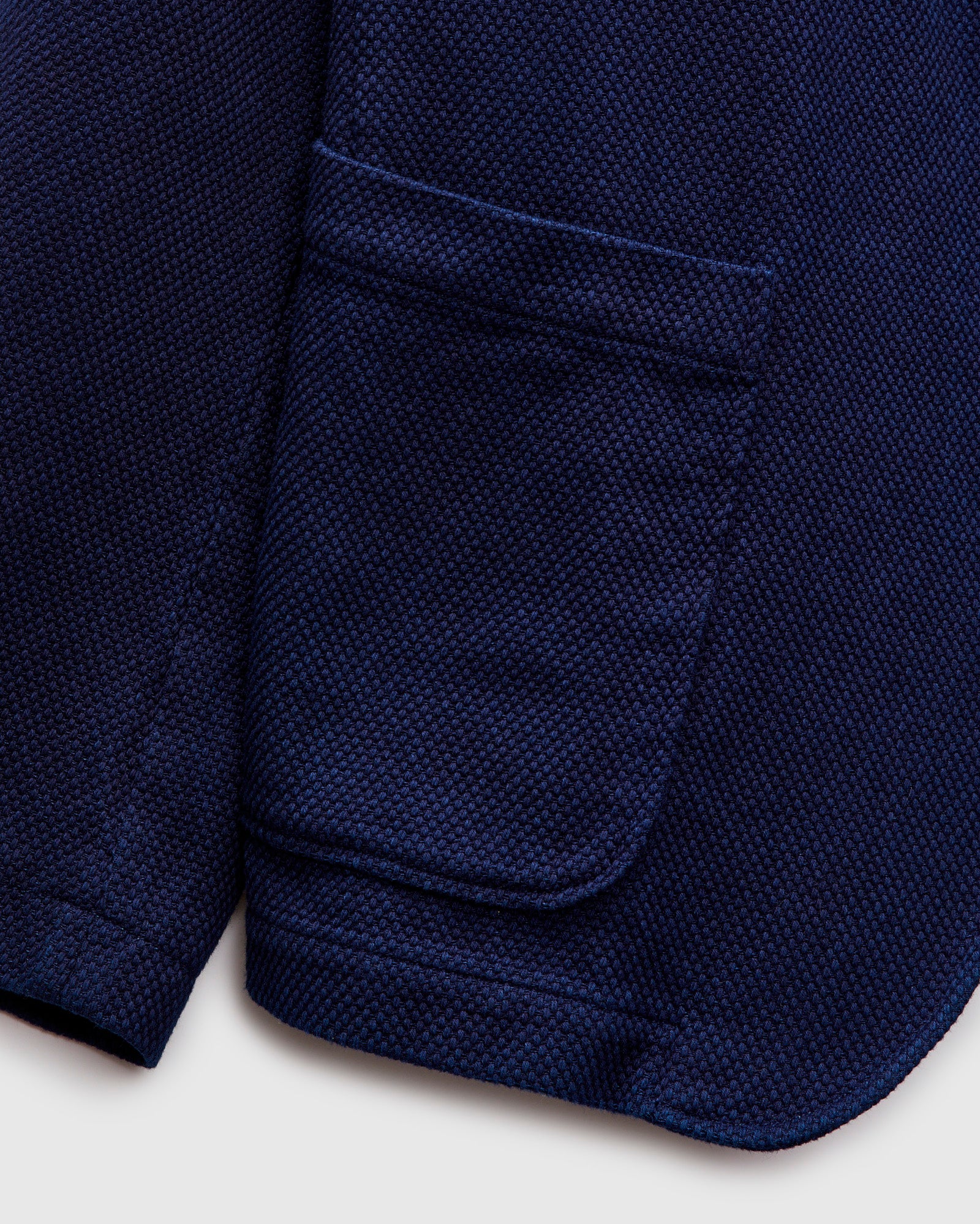 Light Sashiko Tailored Jacket in Pure Indigo - Image 6