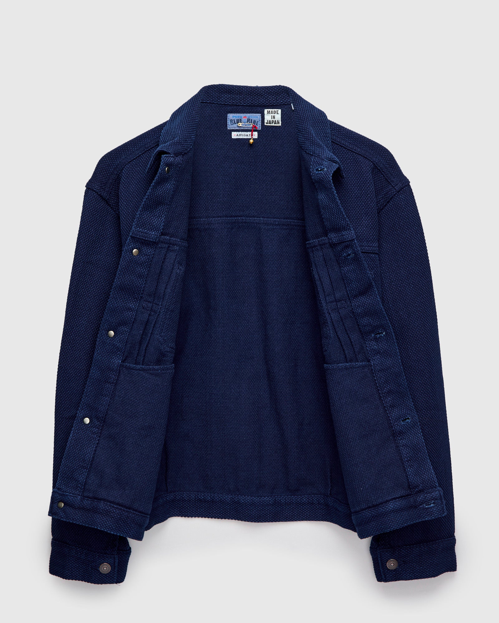 Light Sashiko Trucker Jacket in Pure Indigo - Image 3