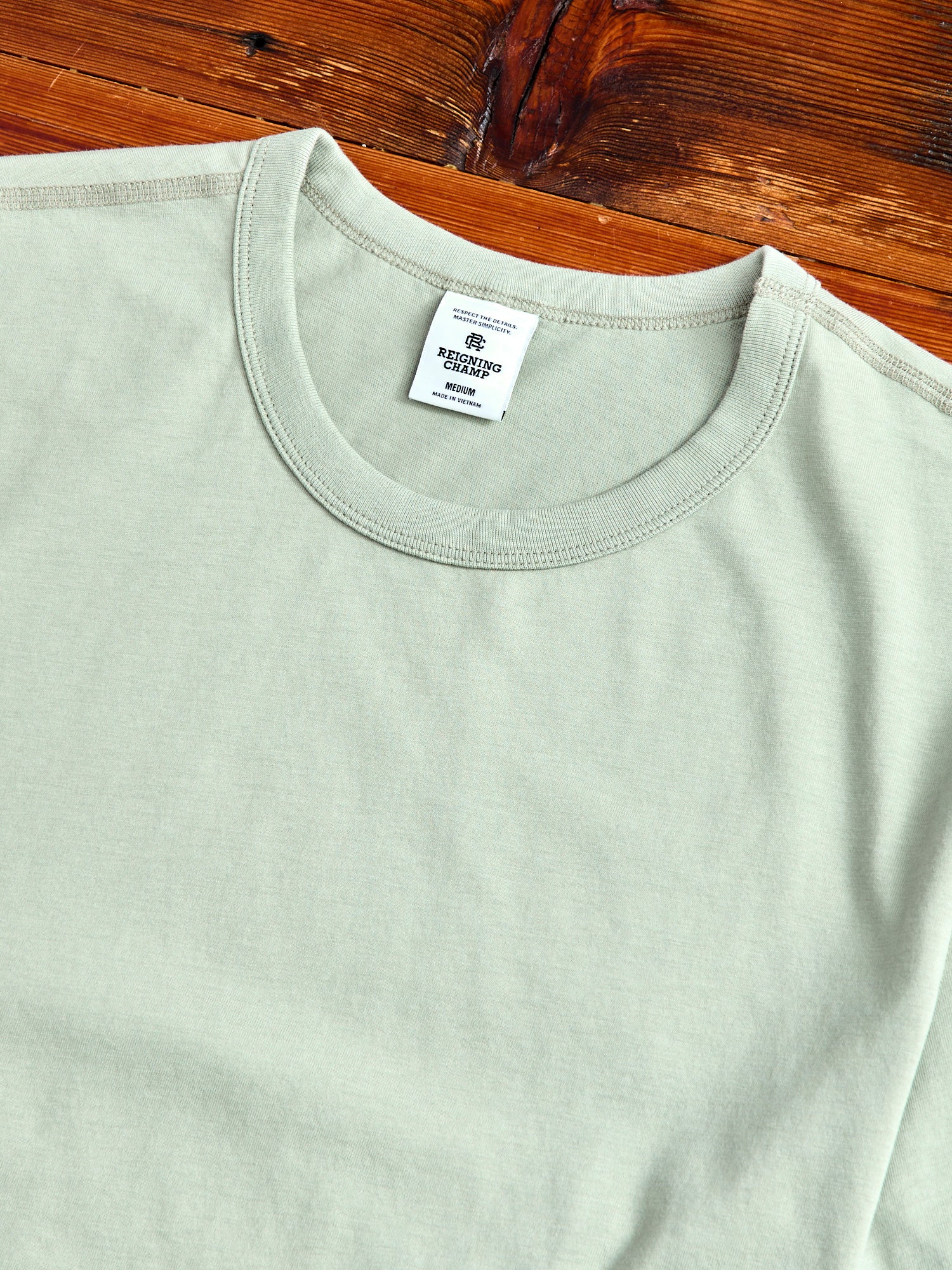 Lightweight Jersey T-Shirt in Mineral Green - Image 2