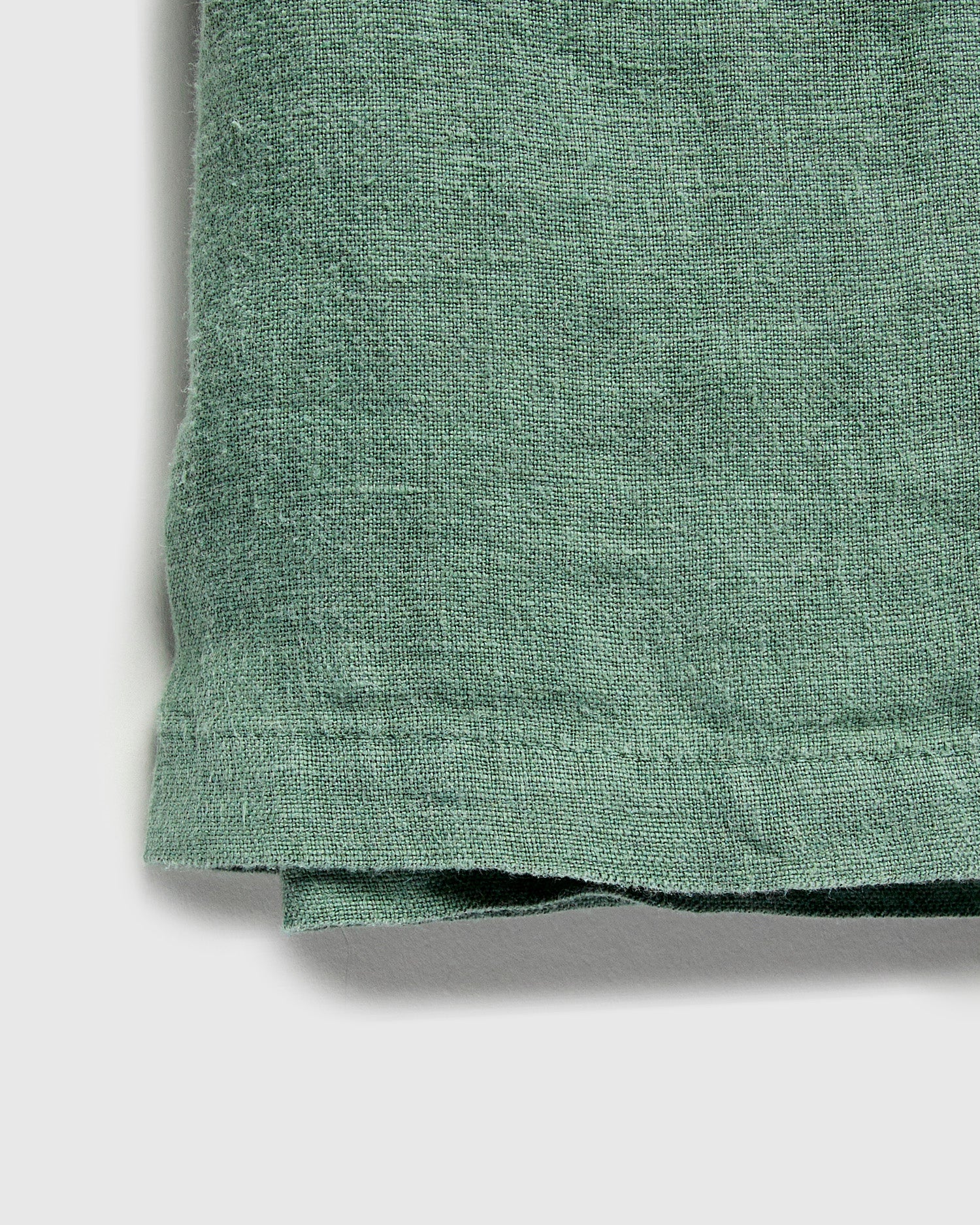 Linen Camp Collar Shirt in Dry Green - Image 6