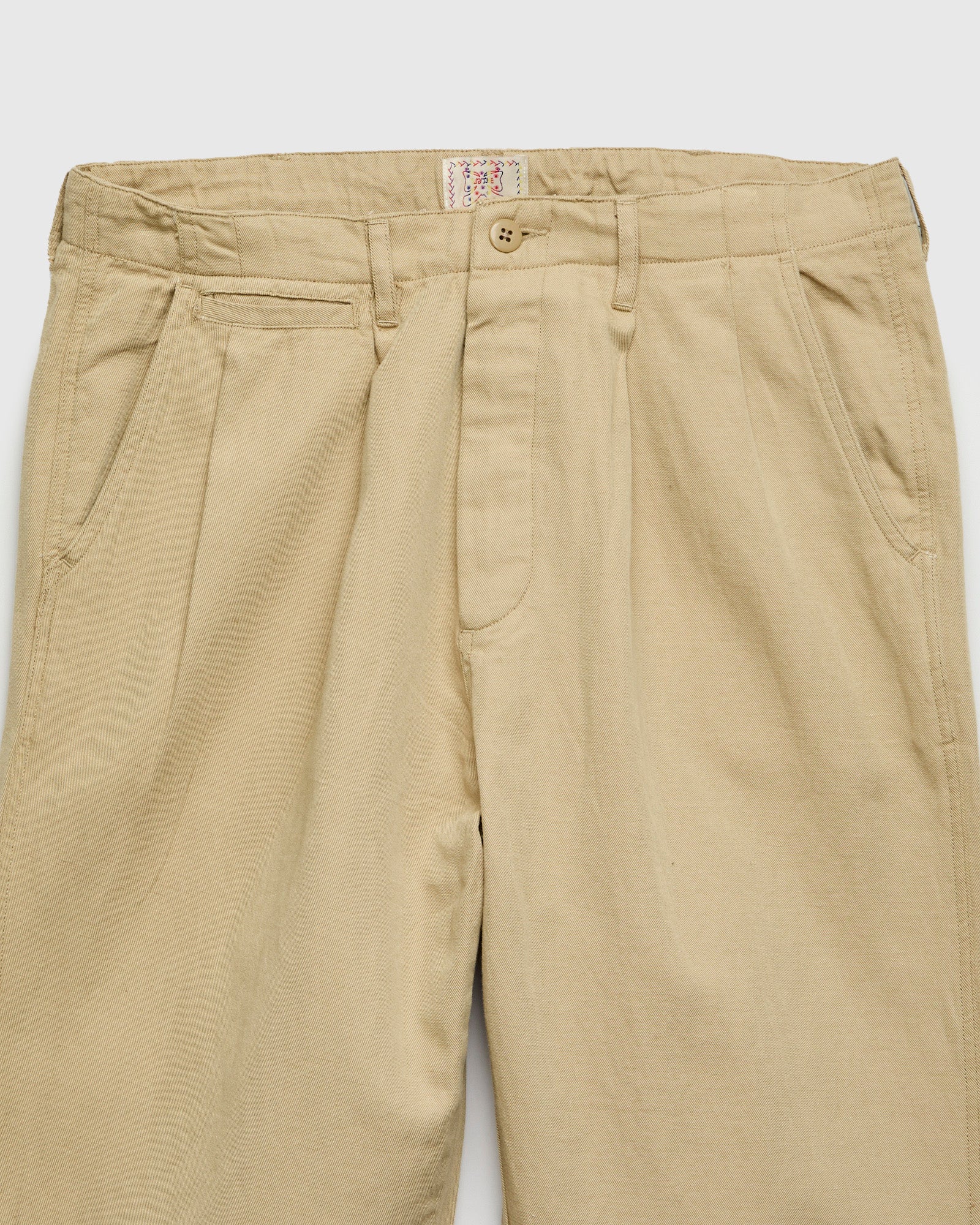 Linen Pleated Chino in Camp Khaki - Image 5