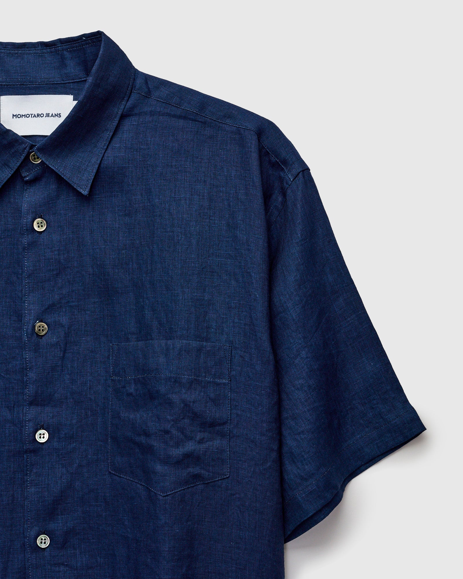 Linen SS Shirt in Indigo - Image 4