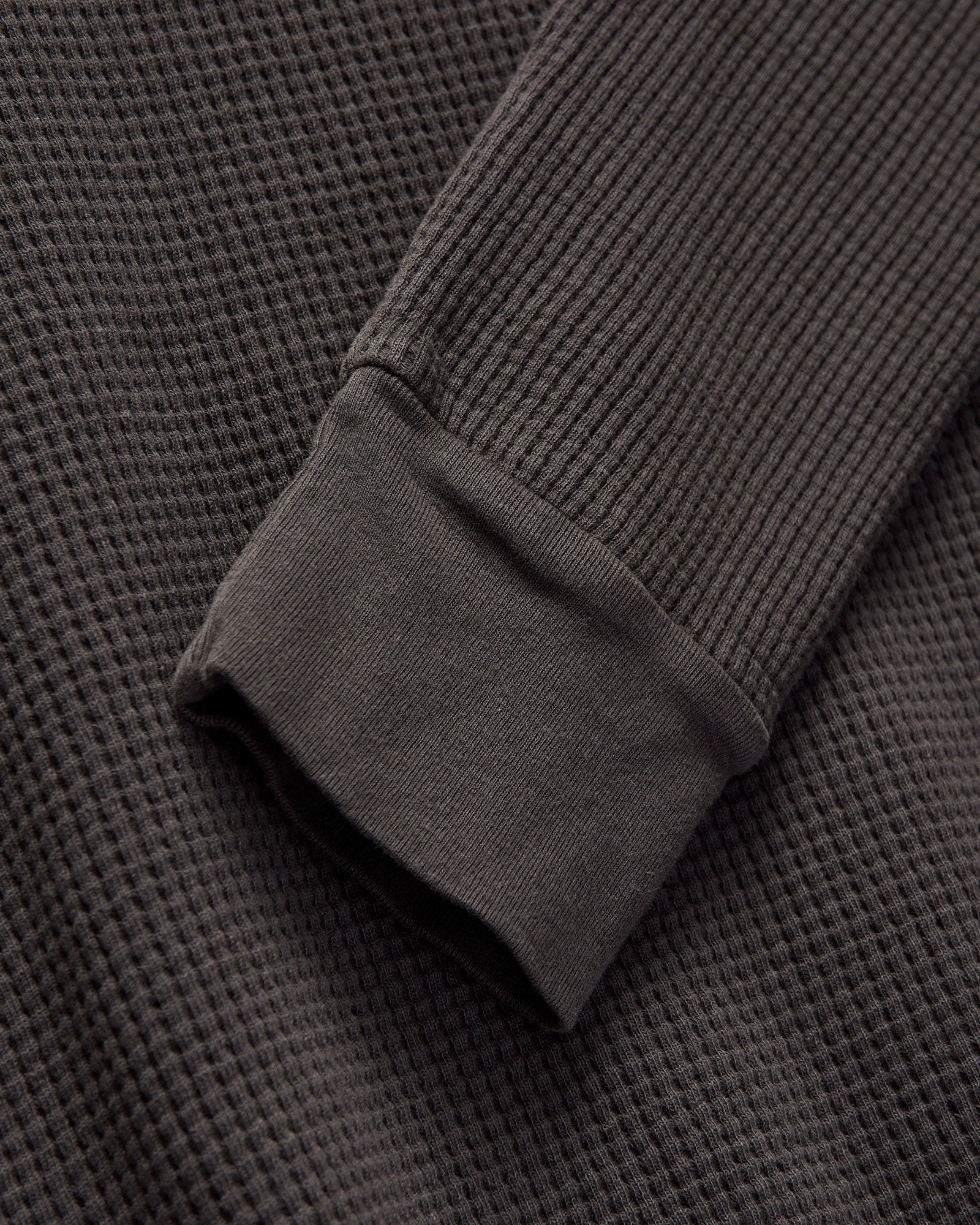 Long Sleeve Thermal Crew in Faded Black - Image 5