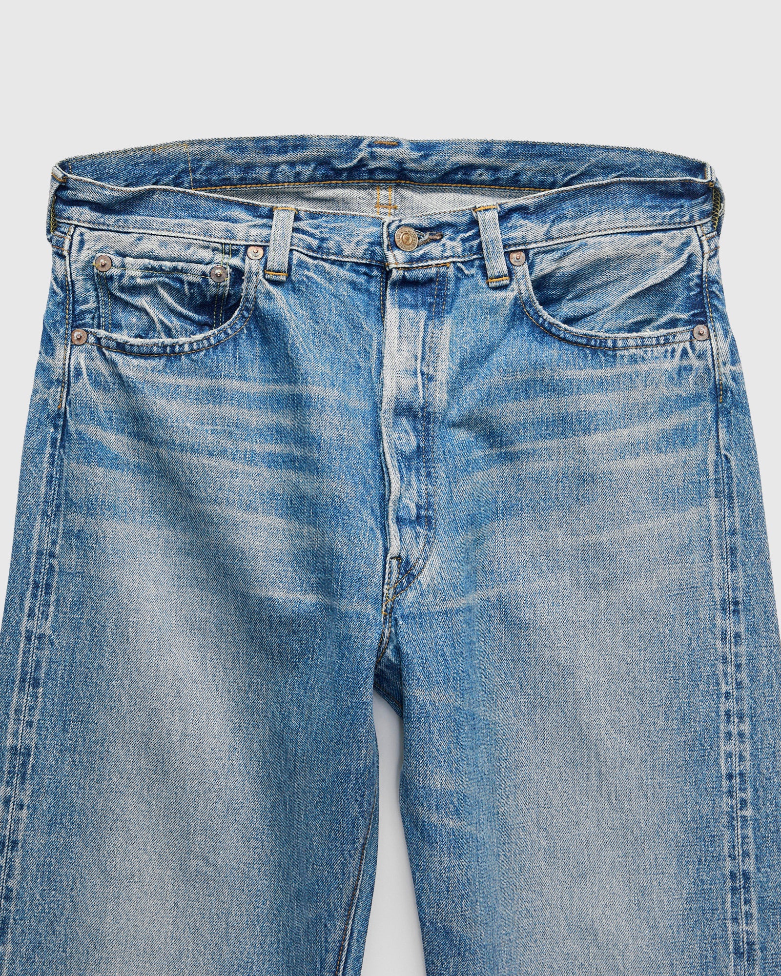 Lot. 001XX 13.25oz Light Wash Indigo Selvedge Denim - 1950s Straight Fit - Image 5