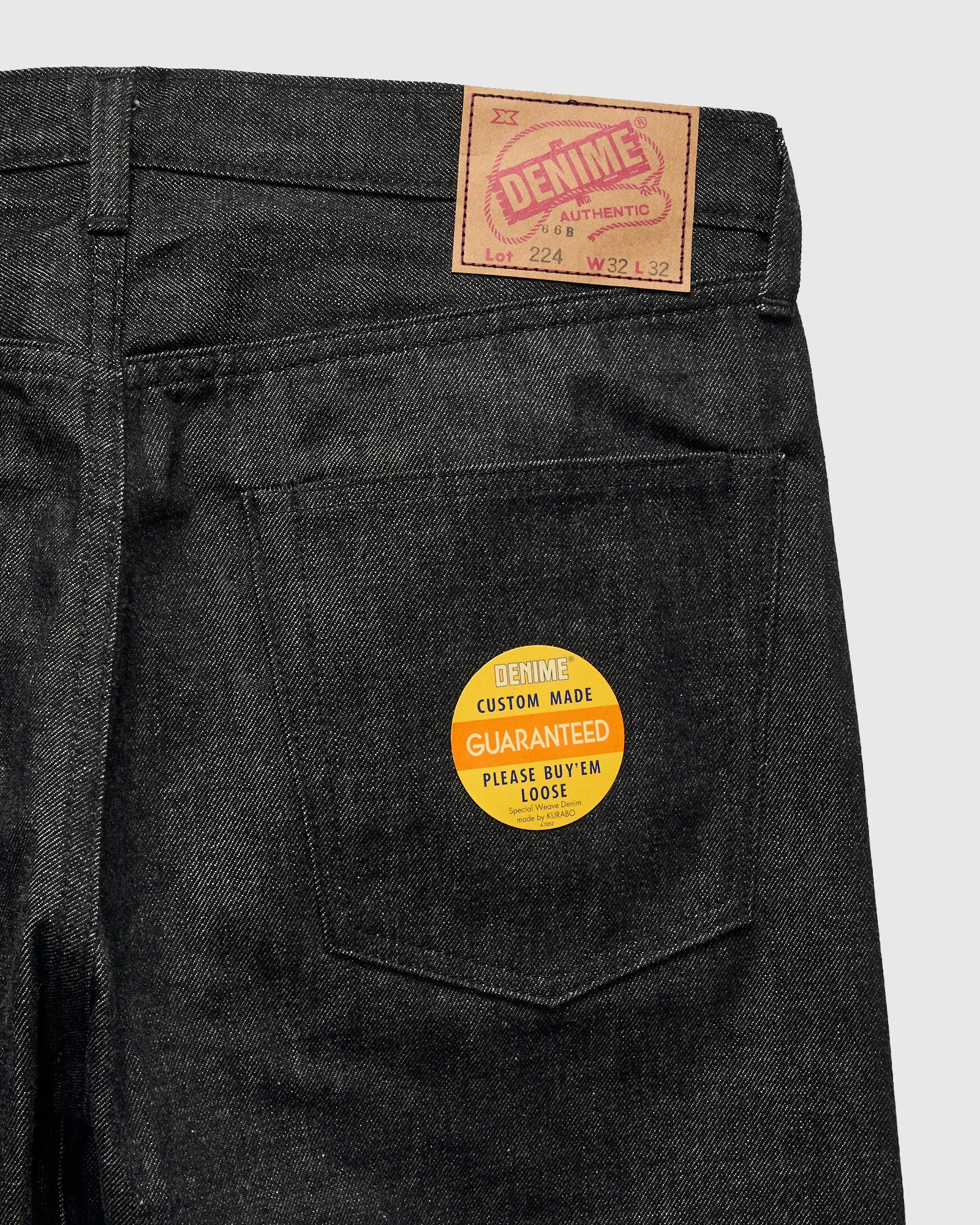 "Lot 224" 14.5oz Black 66 Selvedge Denim - Regular Straight Fit - Image 4