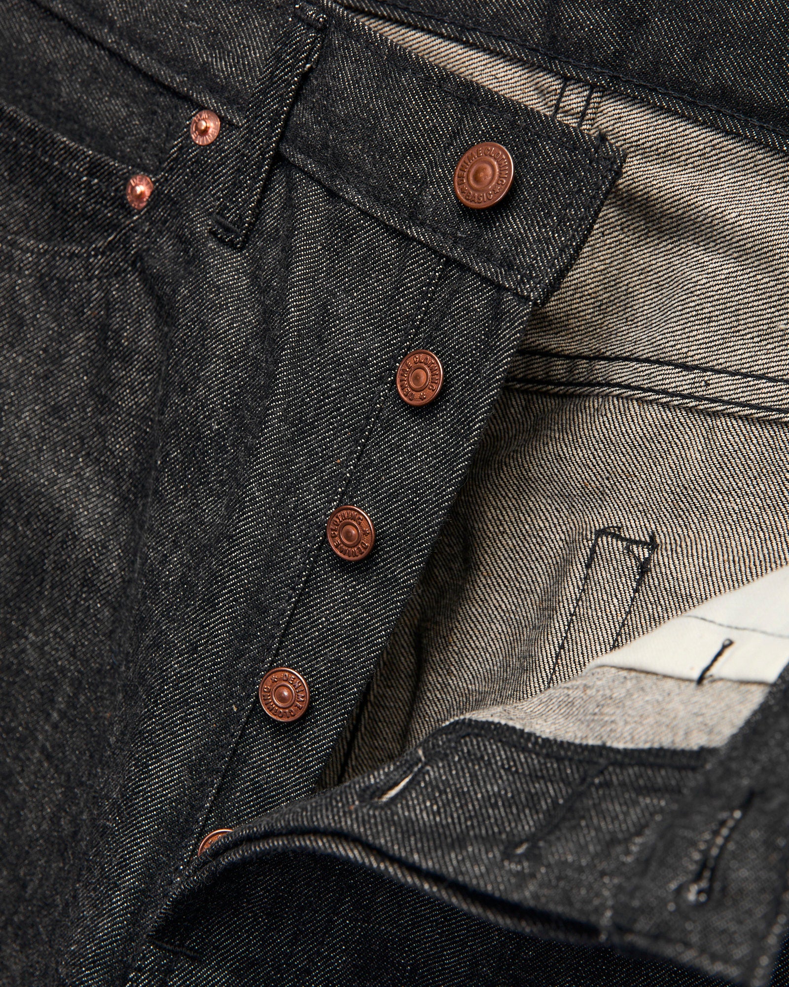 "Lot 224" 14.5oz Black 66 Selvedge Denim - Regular Straight Fit - Image 7