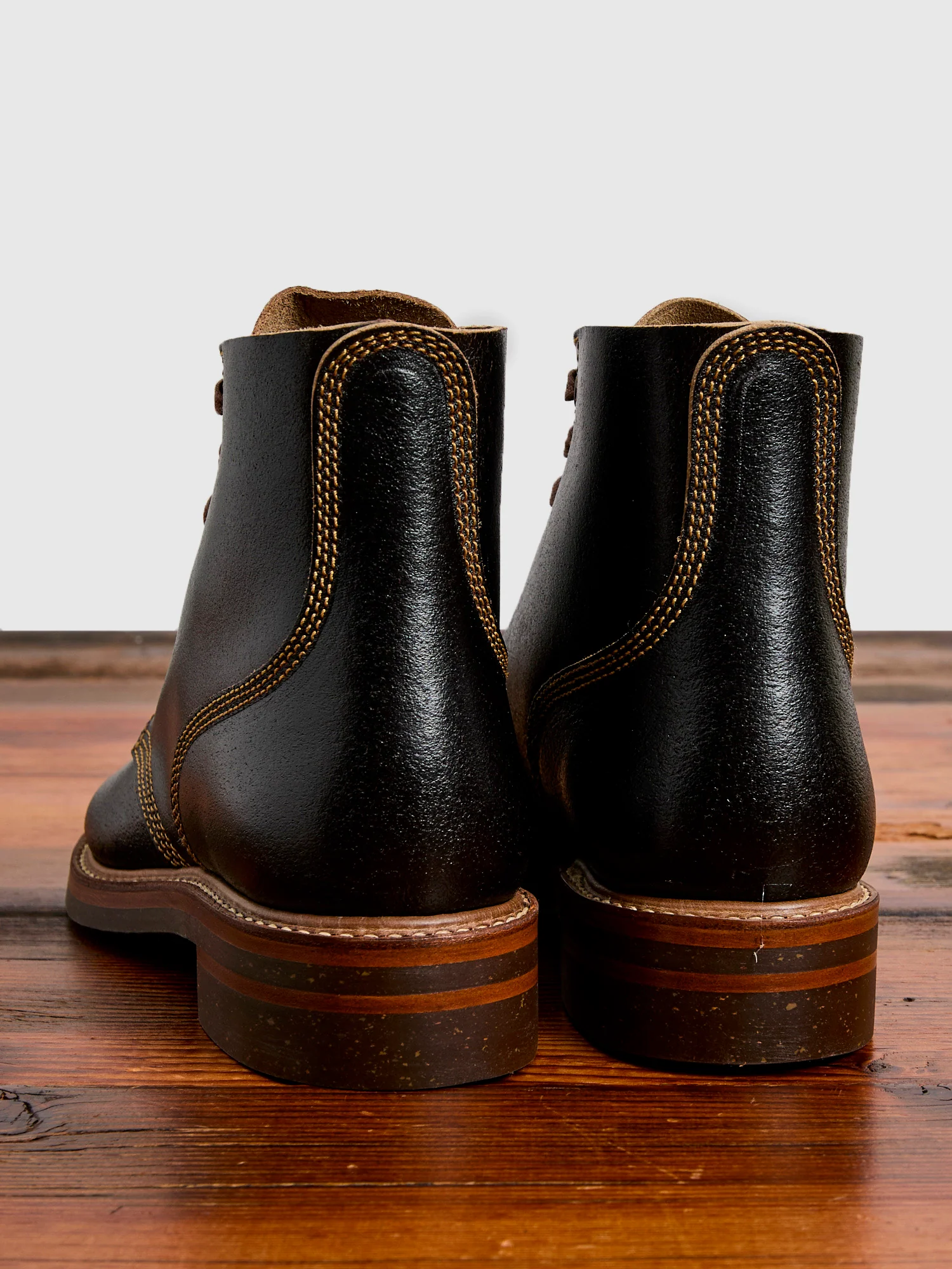 M-43 Service Shoe Boot in Horween Waxed Flesh Dark Brown - Image 4