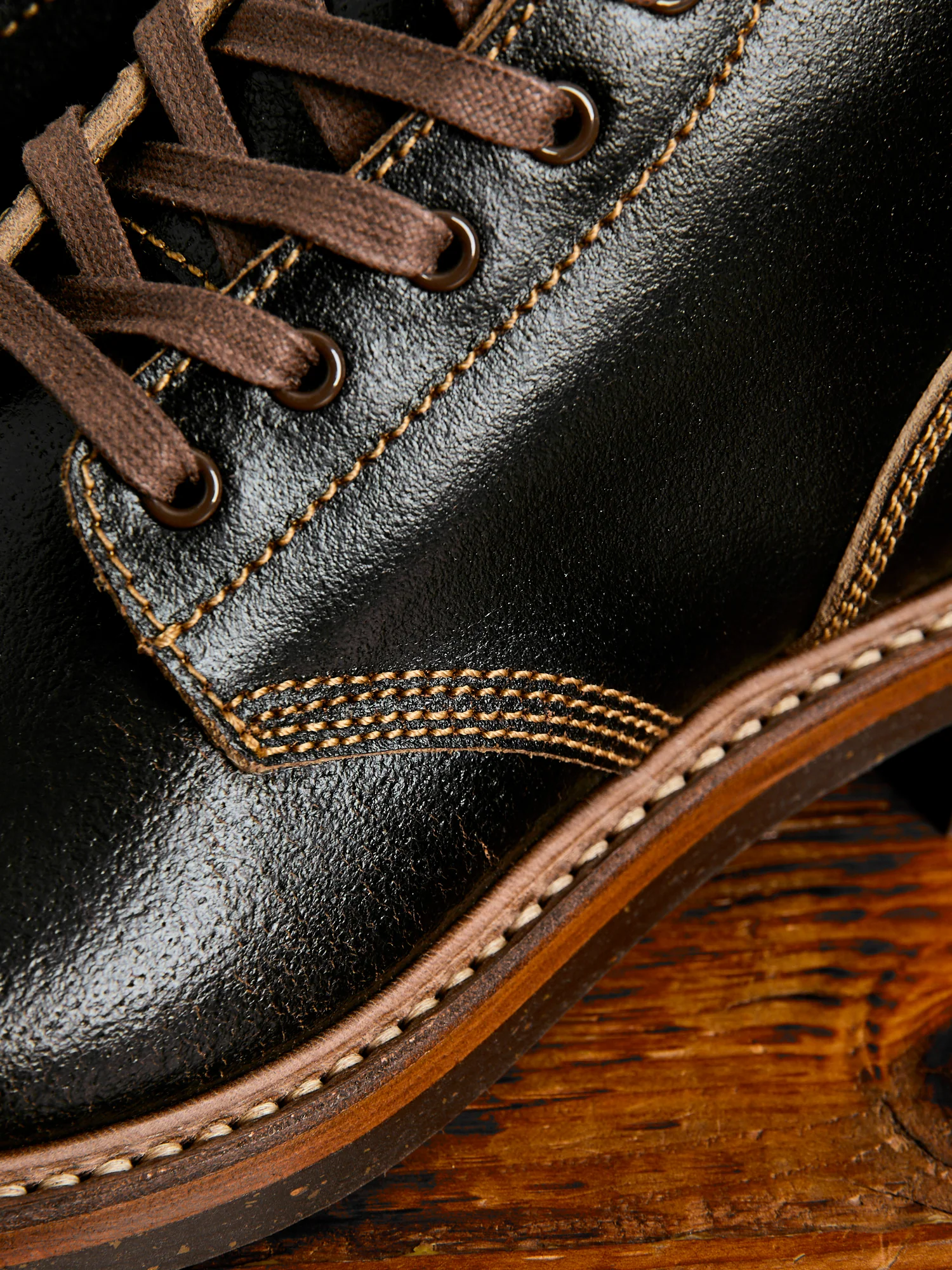 M-43 Service Shoe Boot in Horween Waxed Flesh Dark Brown - Image 7