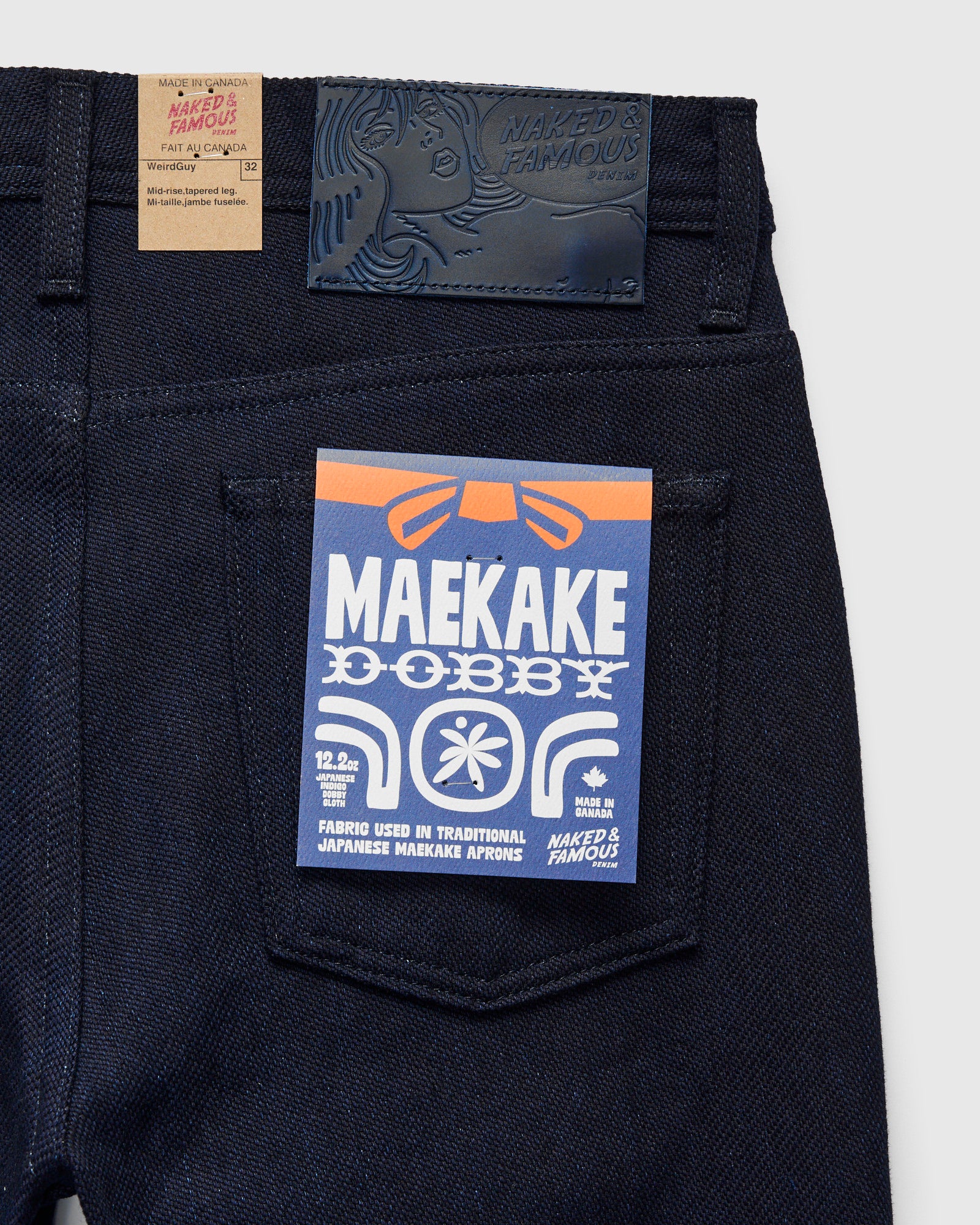 "Maekake Dobby" 12.2oz Indigo Dobby - Weird Guy Fit - Image 4