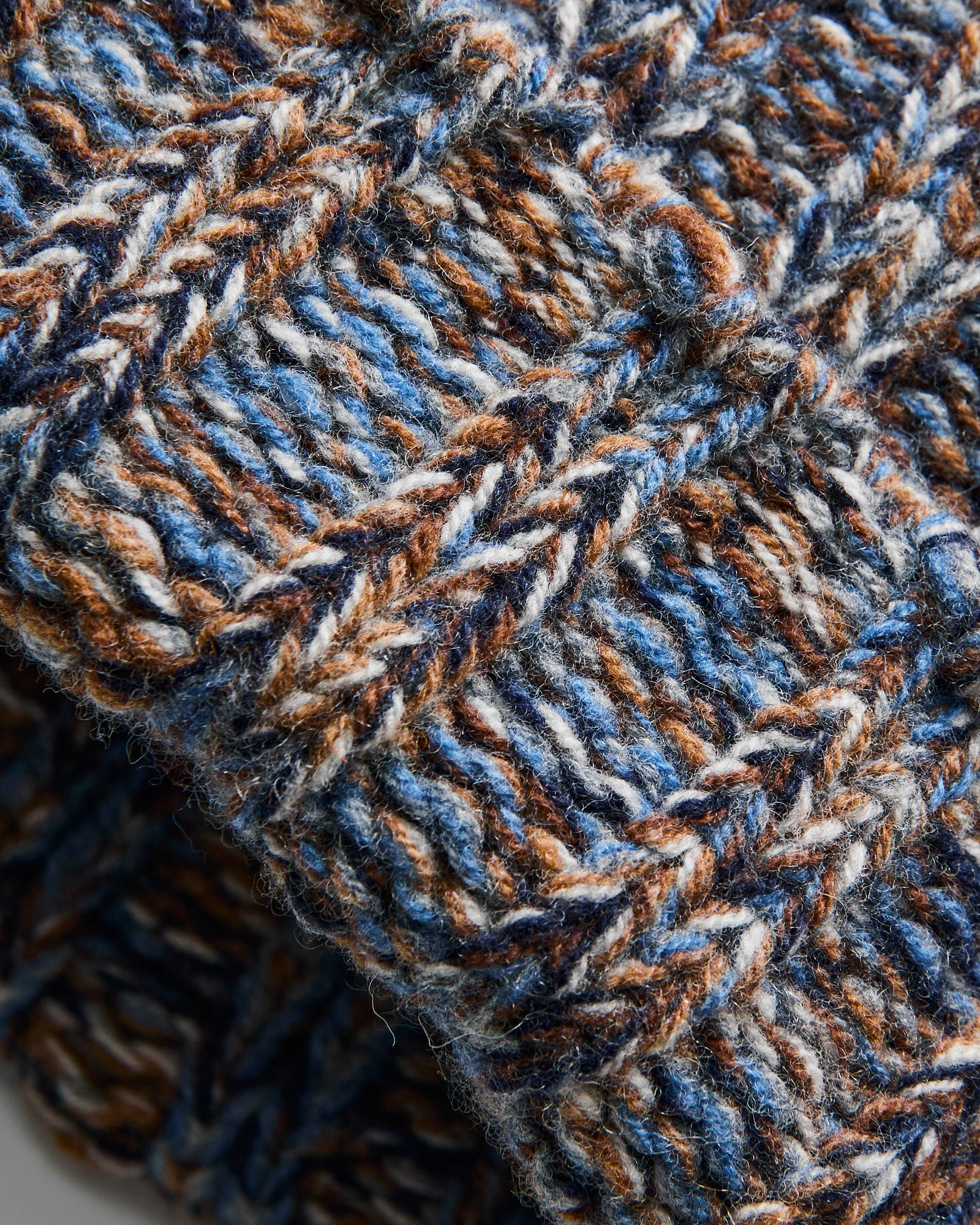 "Marled Fantasies" Wool Beanie in Jeans Mix - Image 2