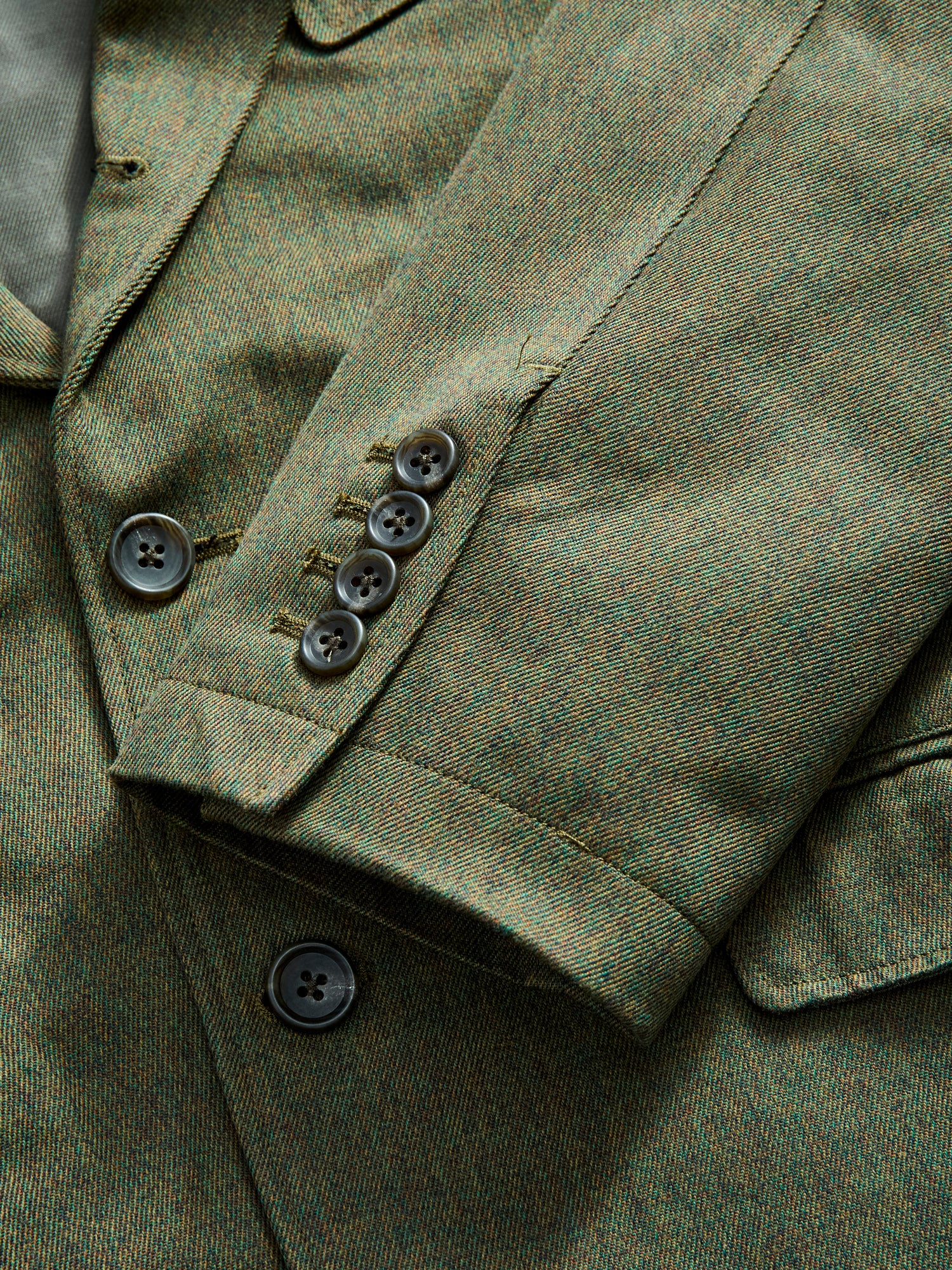 Melange Twill Andover Jacket in Olive - Image 10