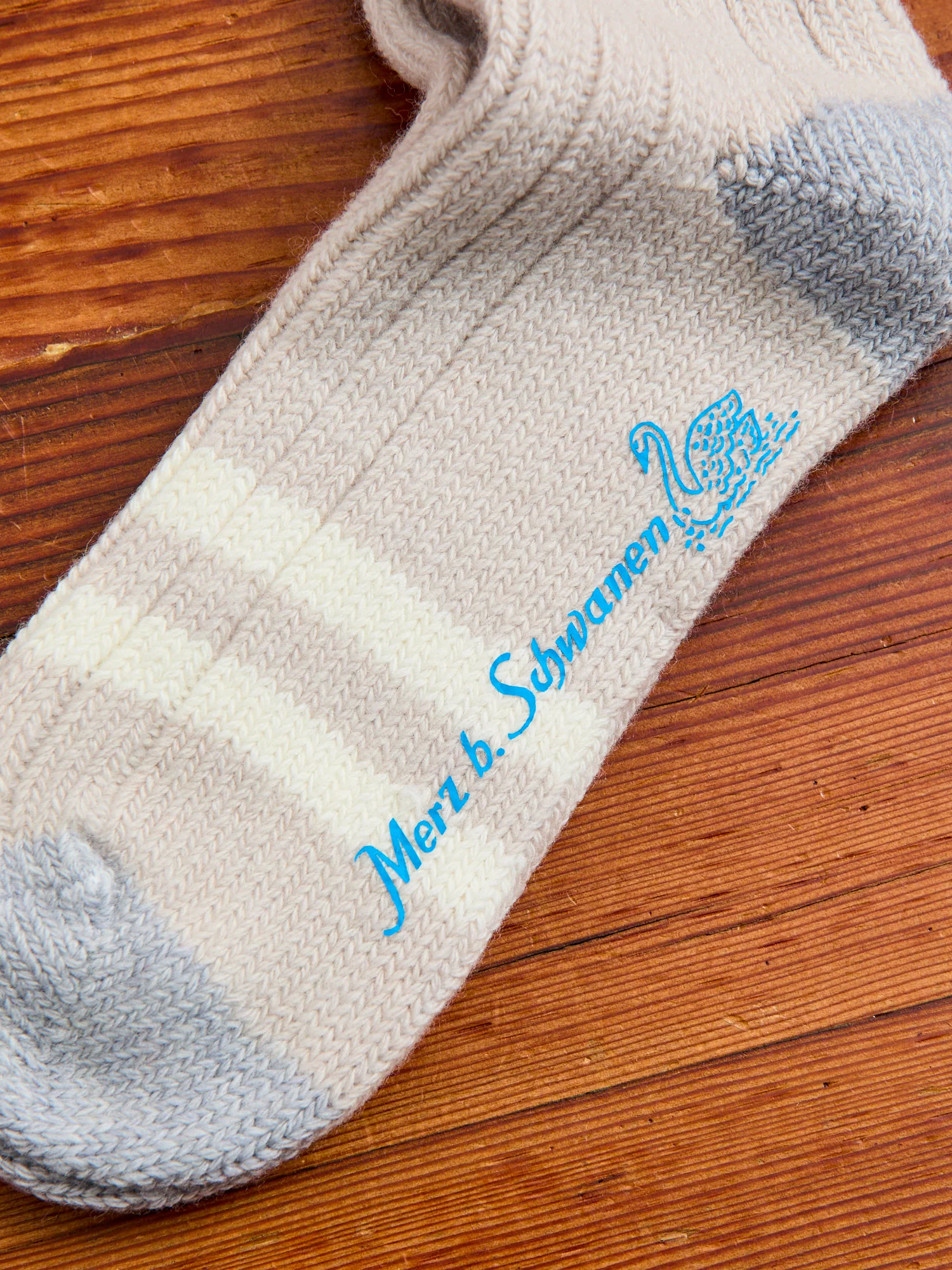 Merino Wool Melange Socks in Natural - Image 3