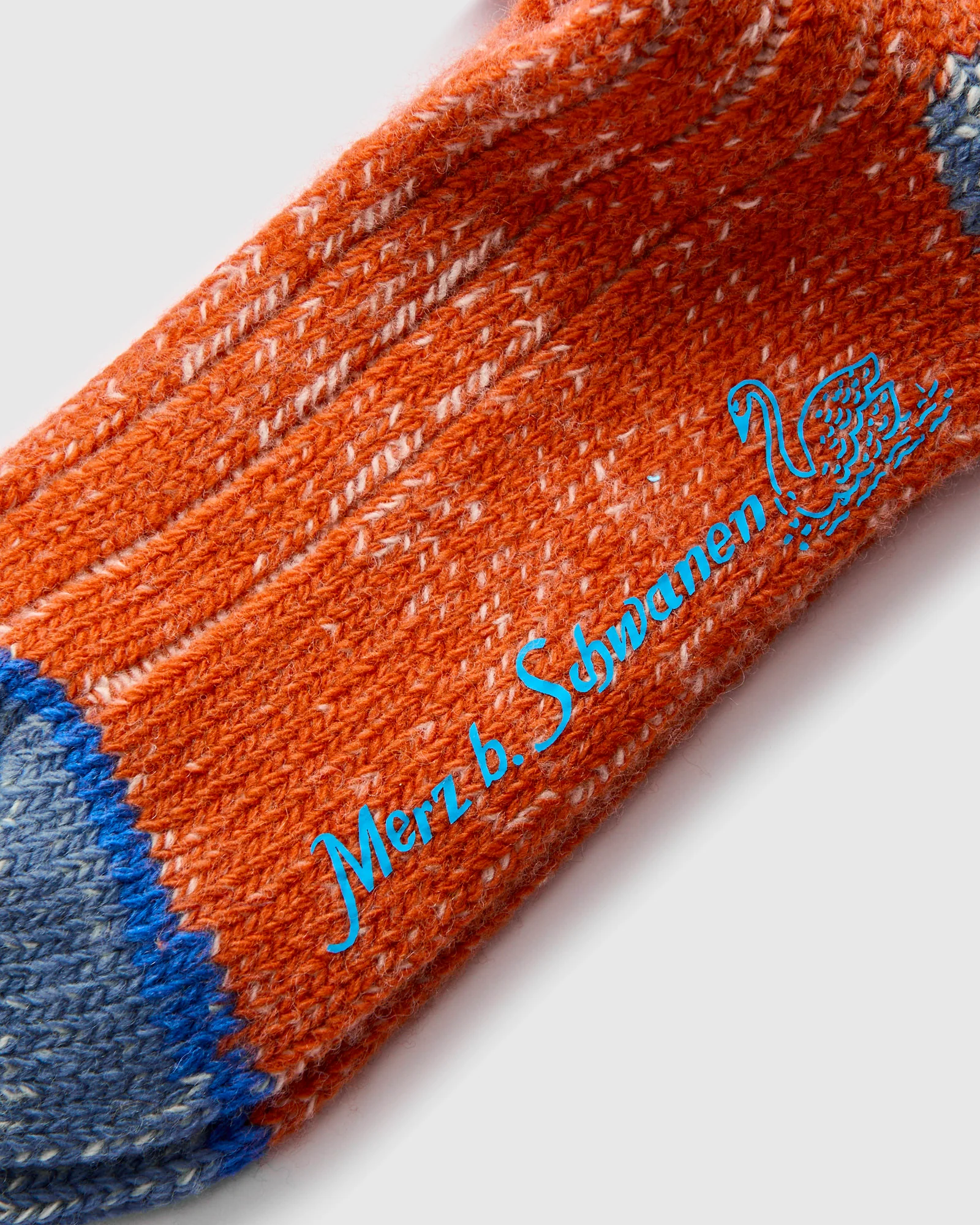 Merino Wool Melange Socks in Pumpkin/Natural - Image 3