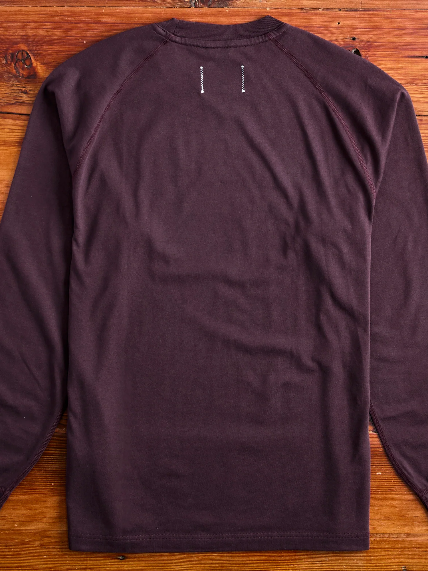 Midweight Long Sleeve T-Shirt in Oxblood - Image 7