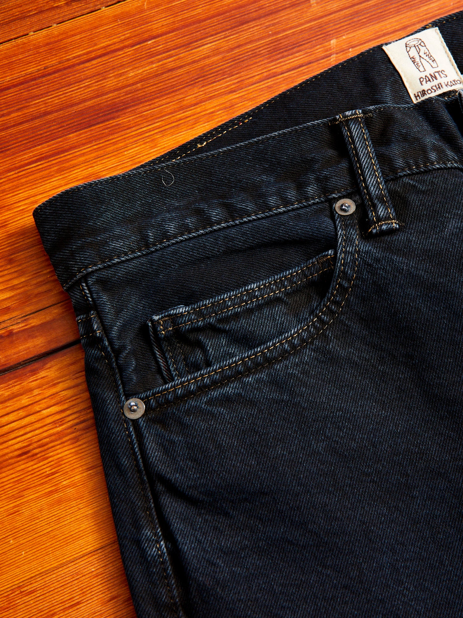 "Miles" 12.5oz Natural Slub Black Overdye Selvedge Denim - Pen Slim - Image 6