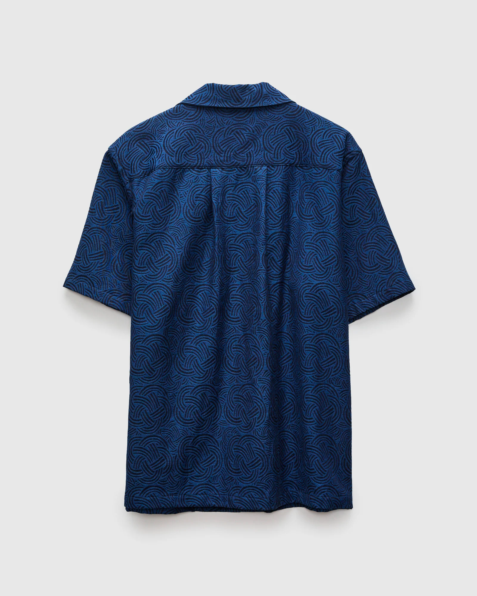 "Mizuhiki Knot" Aloha Shirt in Indigo - Image 3