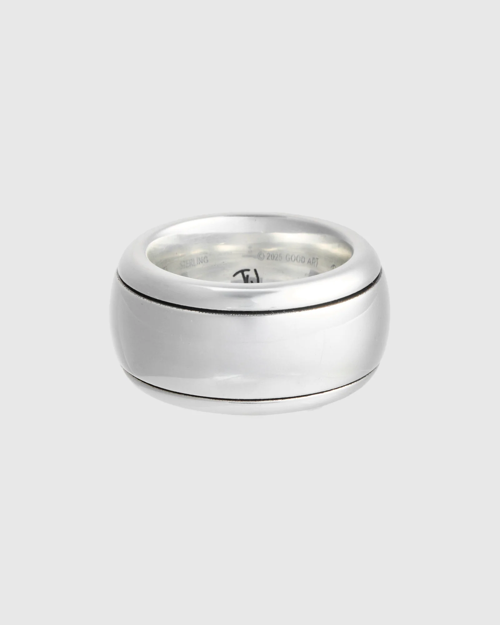 Model 33 Clicker Ring Smooth in Sterling Silver - Image 3