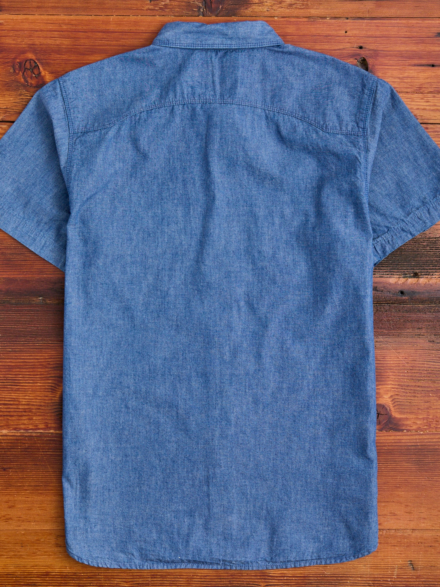 Modern Western Shirt in Indigo Chambray - Image 9