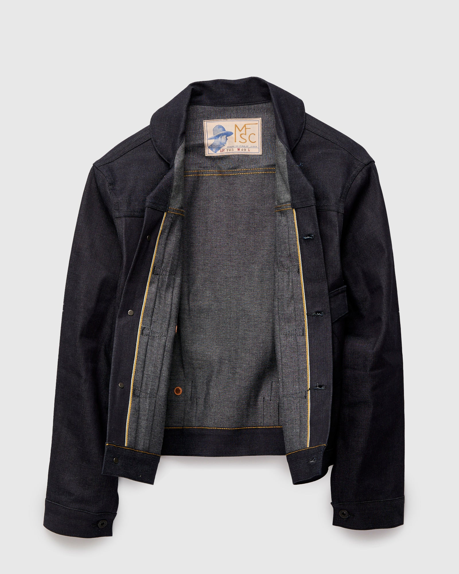 "Mojave" Ranch Blouse in 10oz Kaihara Denim - Image 3