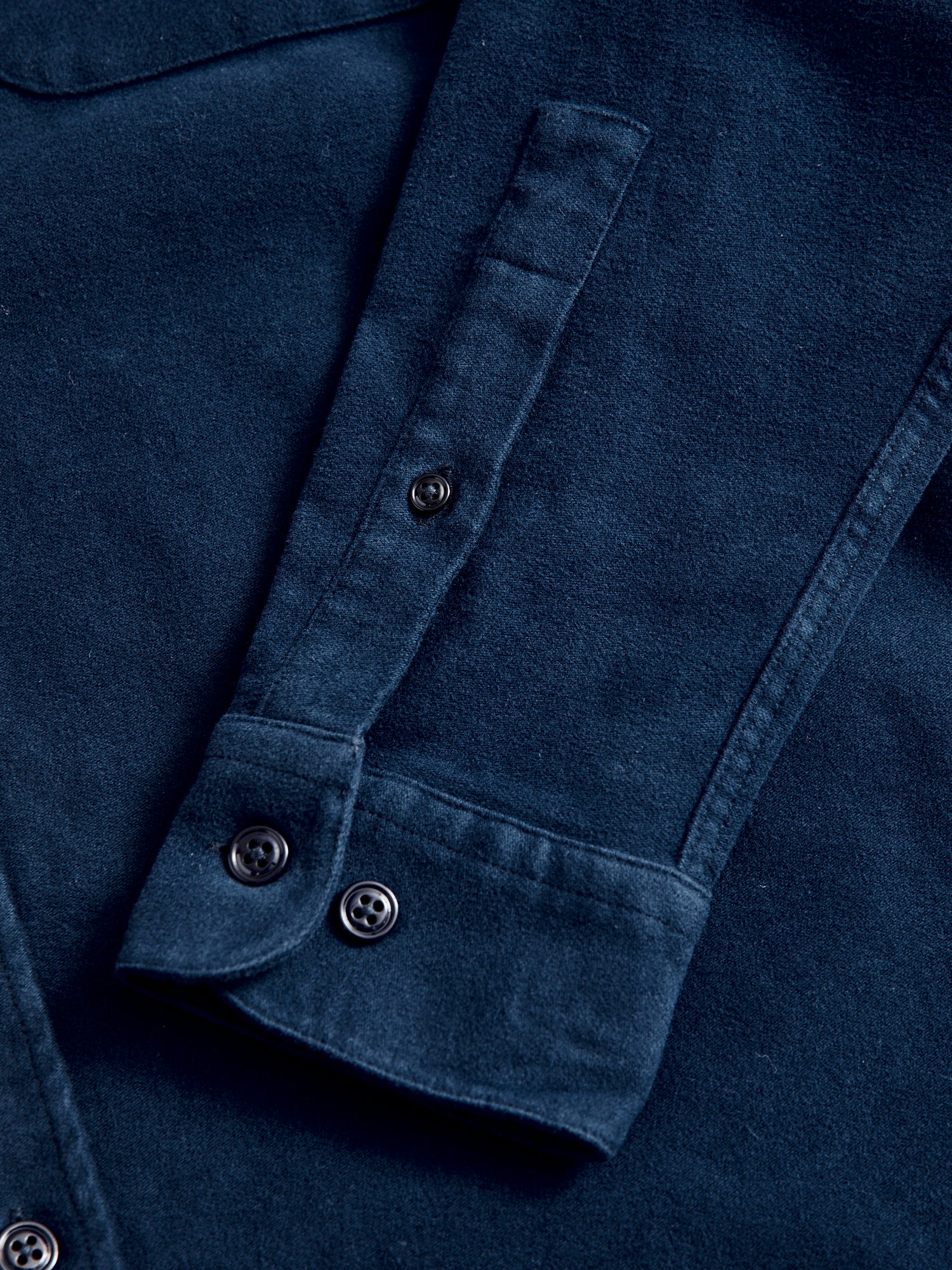 Moleskin Button-Up Shirt in Navy - Image 5