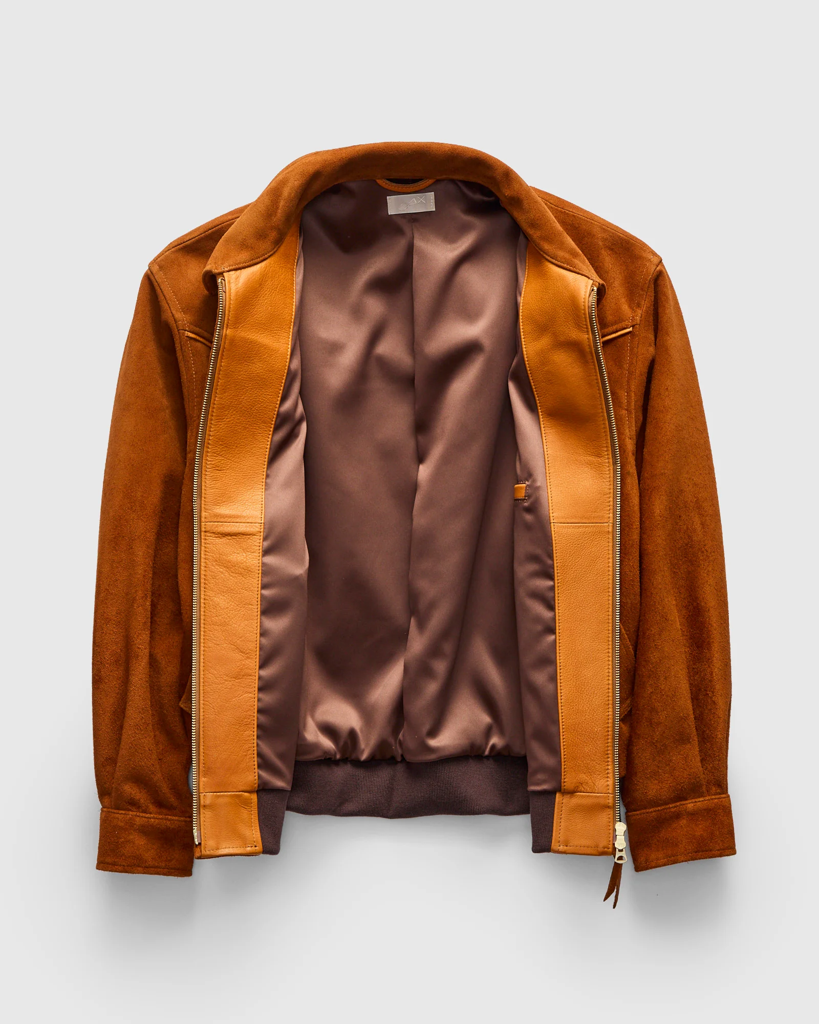 MSP-4043 Western Yoke Leather Jacket in Brown Suede - Image 2