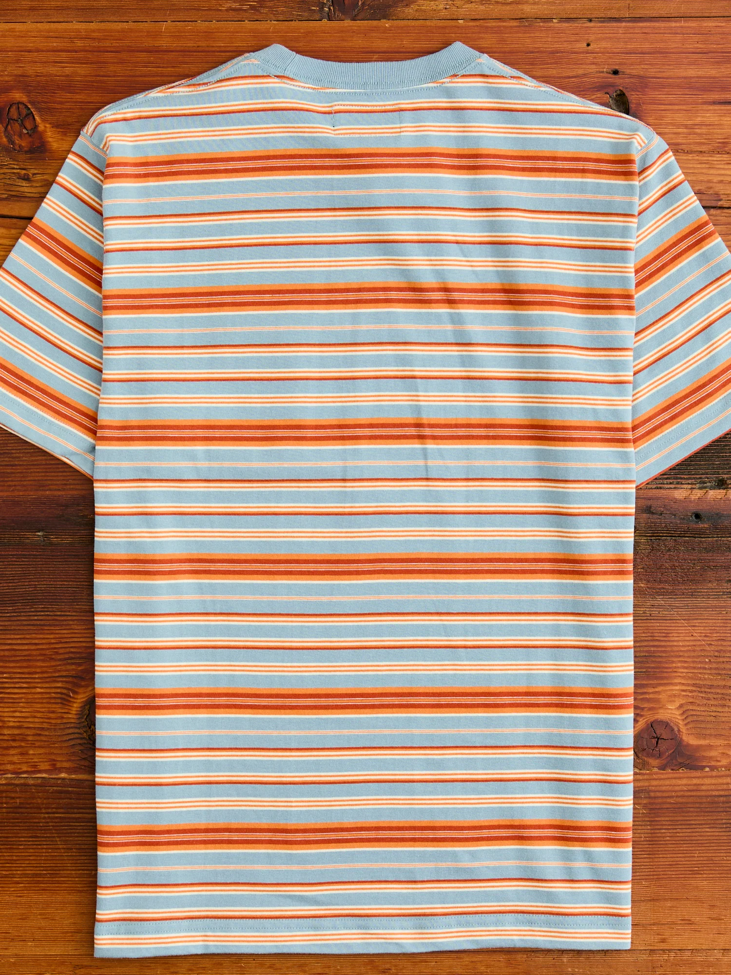 Multistripe Pocket T-Shirt in Sax - Image 7