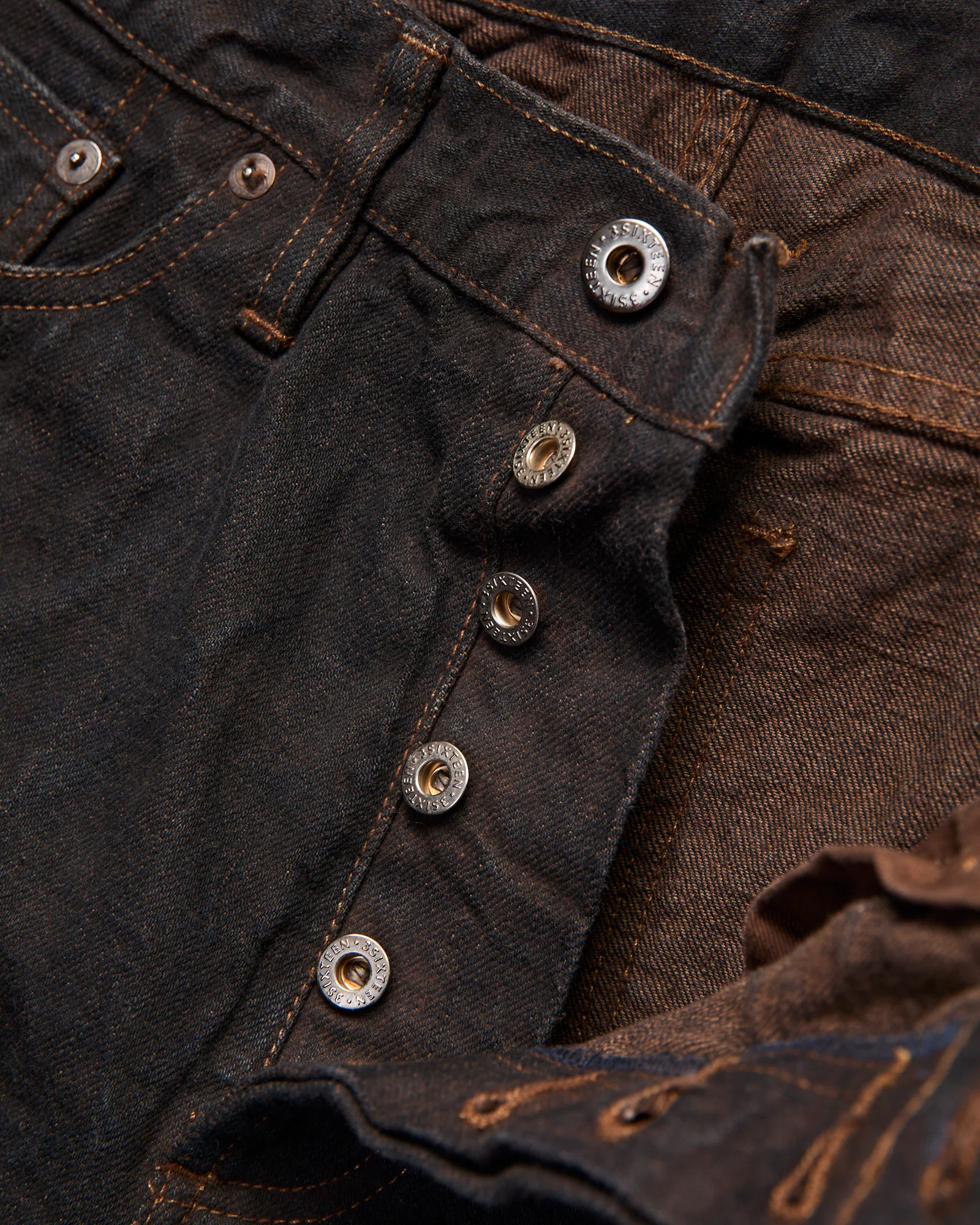 "Natural Dye Pack" 14oz Brown Selvedge Denim - Classic Straight Fit - Image 8