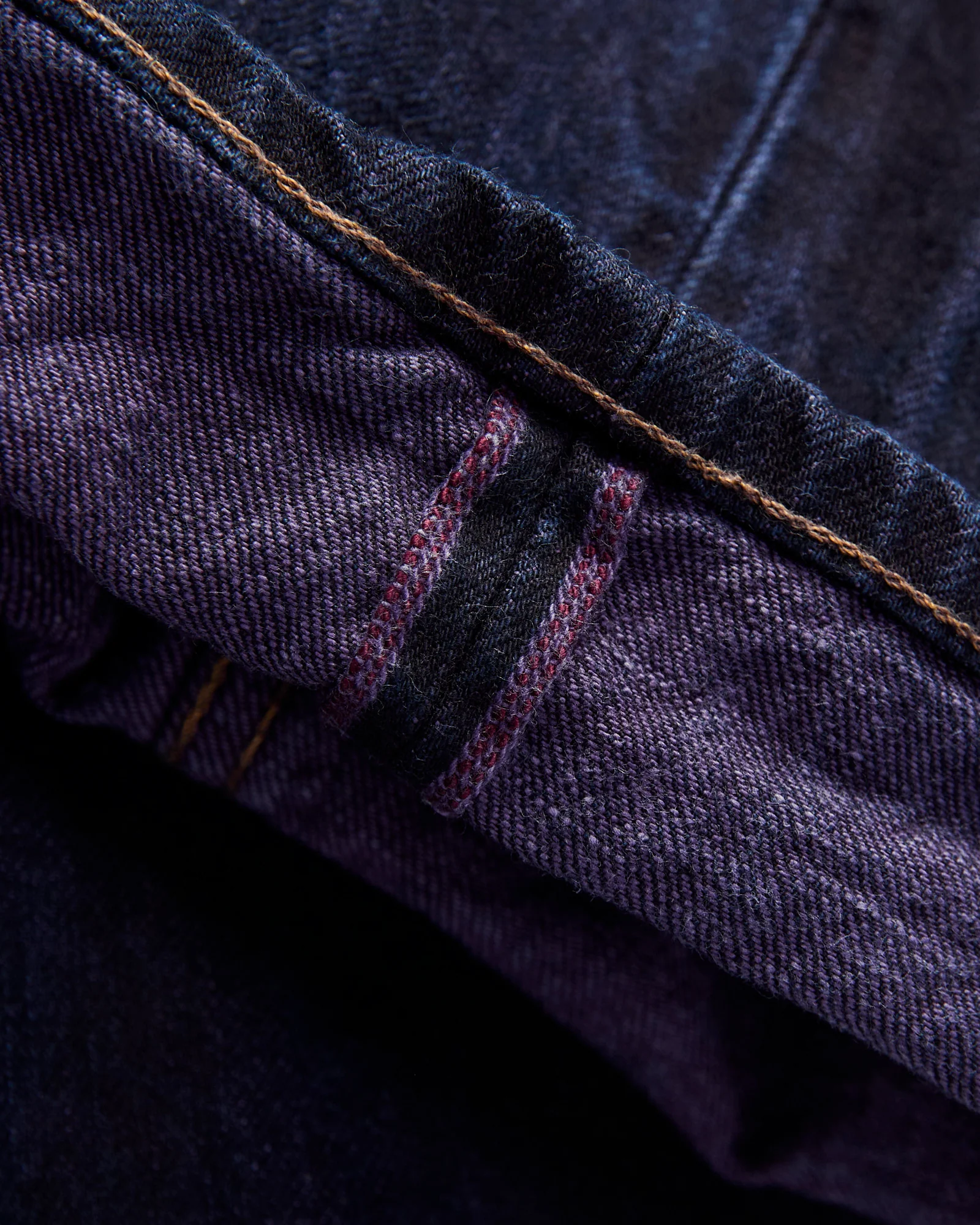 "Natural Dye Pack" 14oz Lavender Selvedge Denim - Classic Straight Fit - Image 9