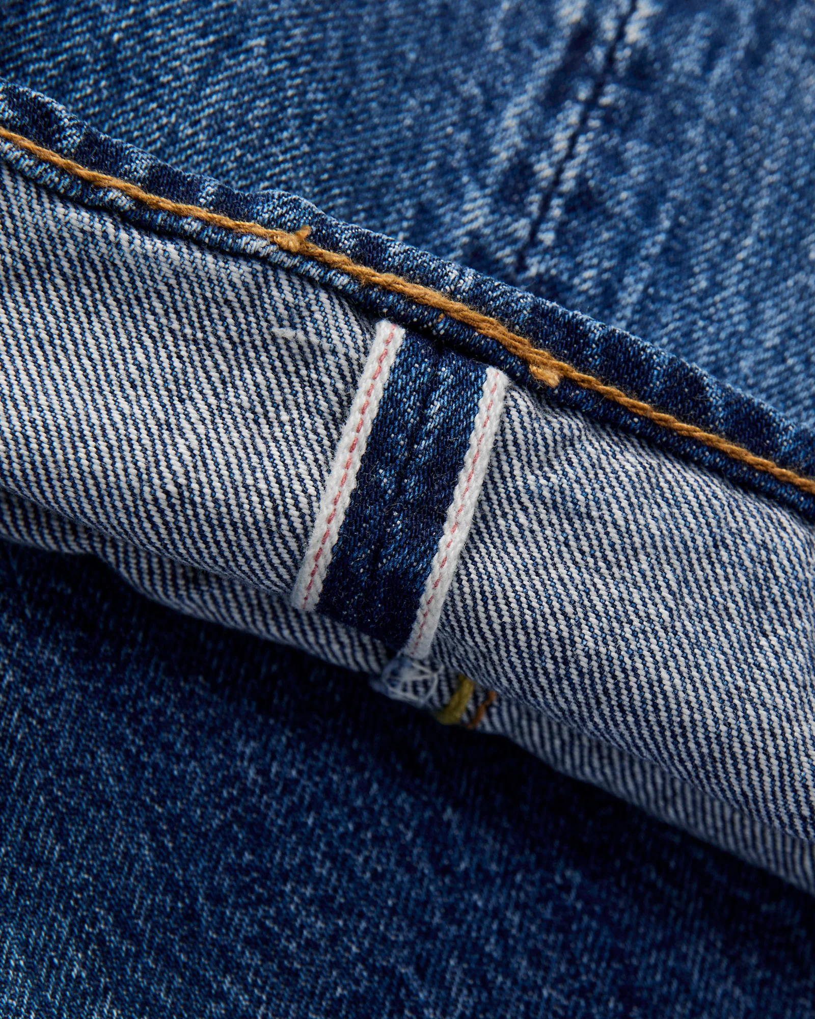 "Natural Used Indigo" 14oz Washed Selvedge Denim - Relaxed Tapered Fit - Image 9