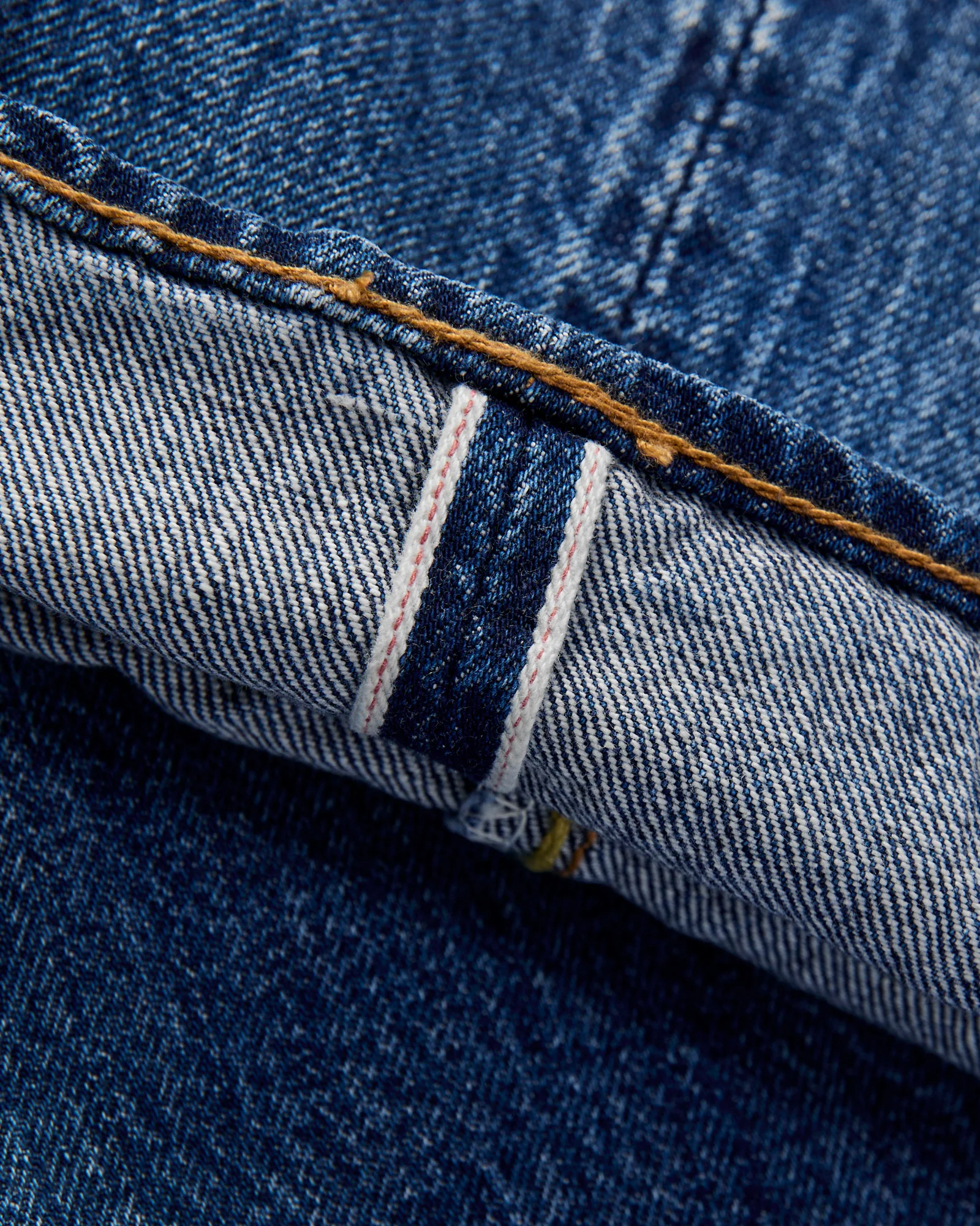 "Natural Used Indigo" 14oz Washed Selvedge Denim - Regular Straight Fit - Image 8