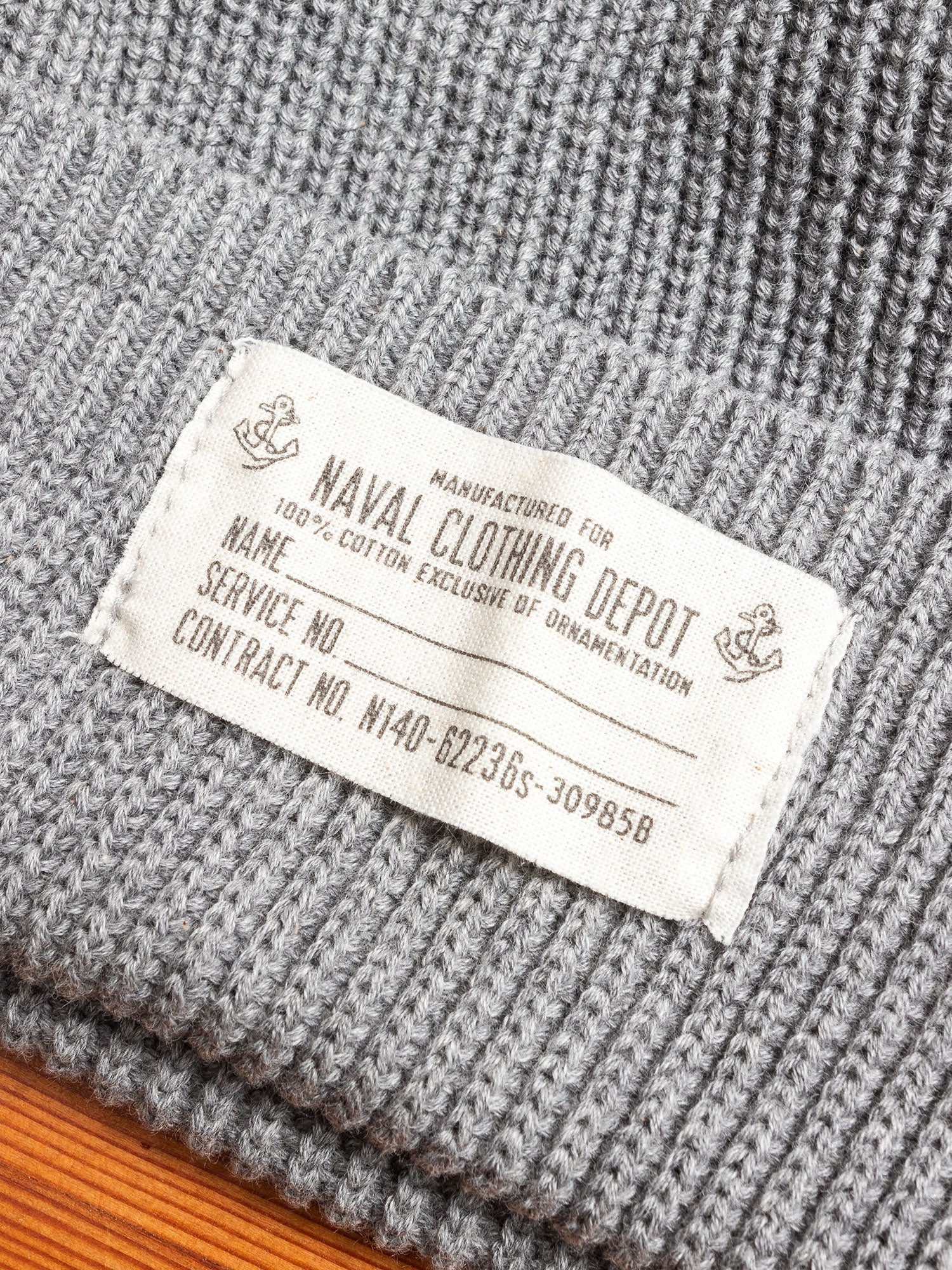 Naval Watch Cap in Grey - Image 2